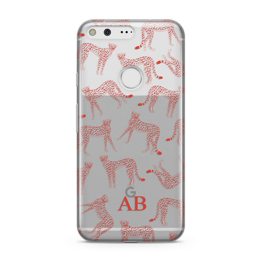 Personalised Pink Cheetah Google Pixel Case