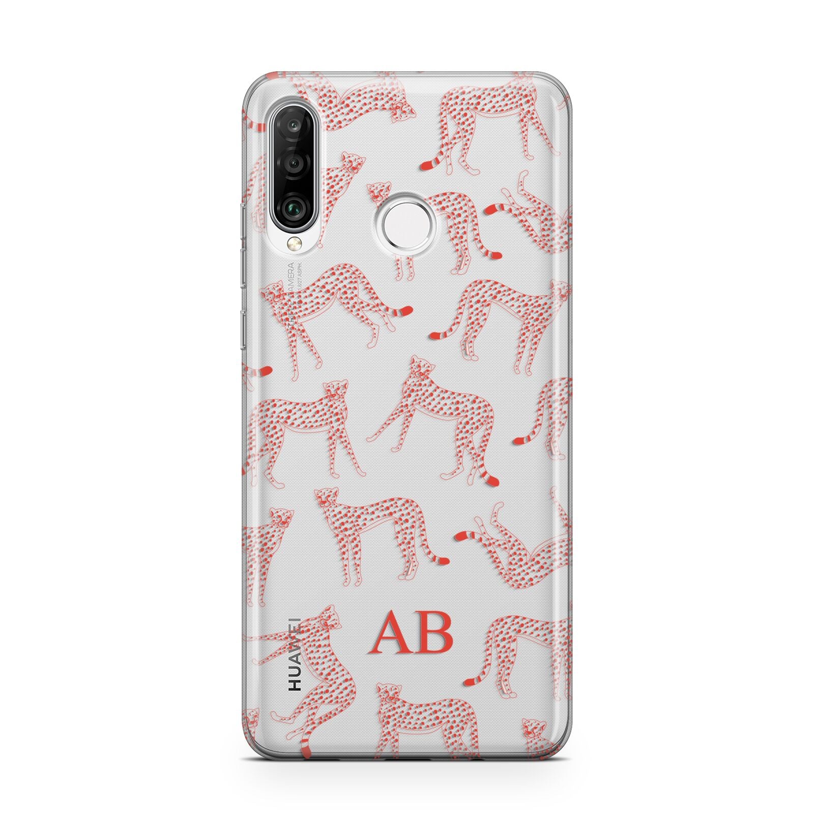 Personalised Pink Cheetah Huawei P30 Lite Phone Case