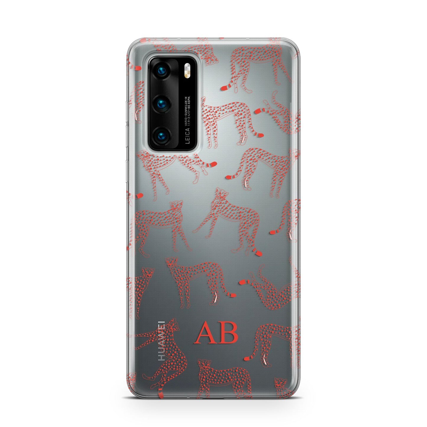 Personalised Pink Cheetah Huawei P40 Phone Case