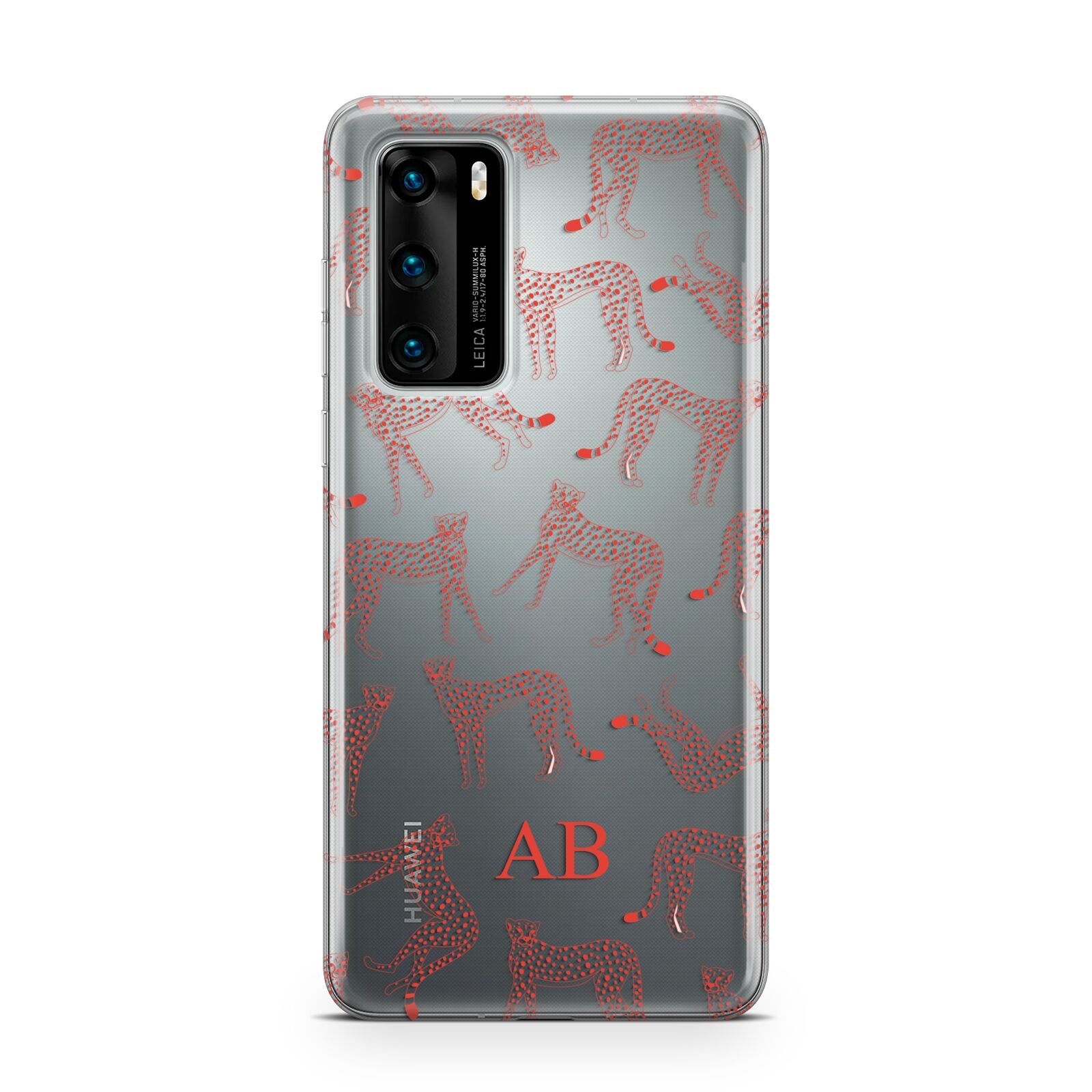 Personalised Pink Cheetah Huawei P40 Phone Case