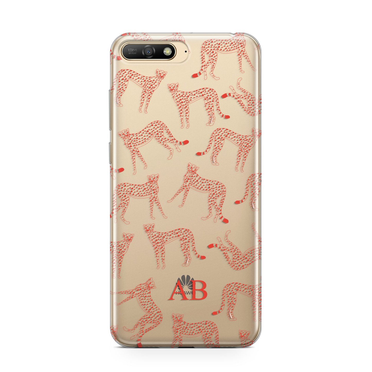 Personalised Pink Cheetah Huawei Y6 2018