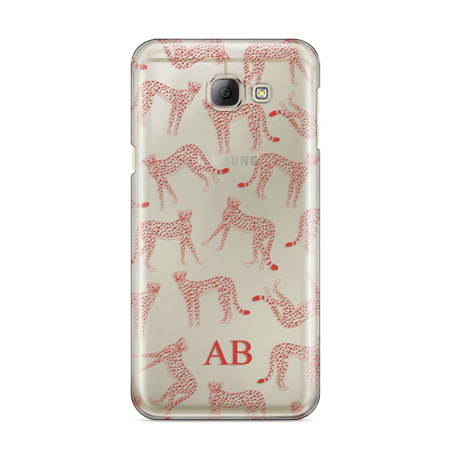 Personalised Pink Cheetah Samsung Galaxy A8 2016 Case