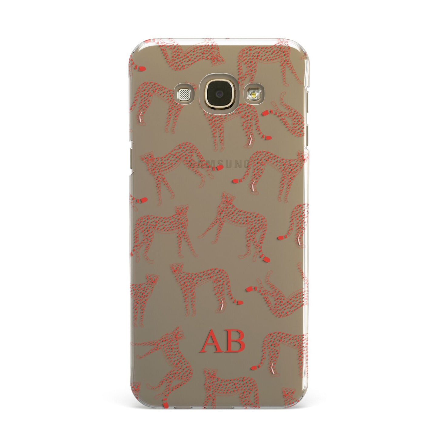 Personalised Pink Cheetah Samsung Galaxy A8 Case