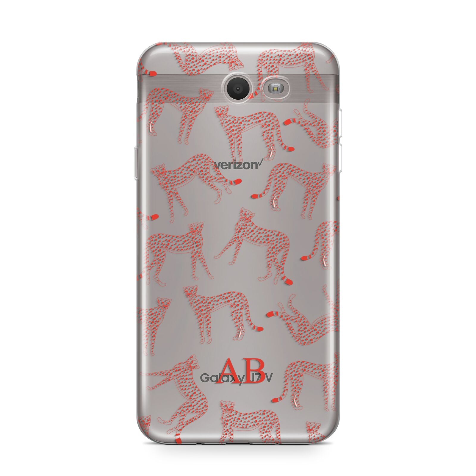 Personalised Pink Cheetah Samsung Galaxy J7 2017 Case