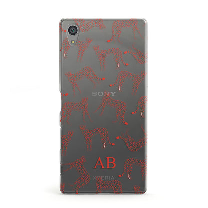 Personalised Pink Cheetah Sony Xperia Case