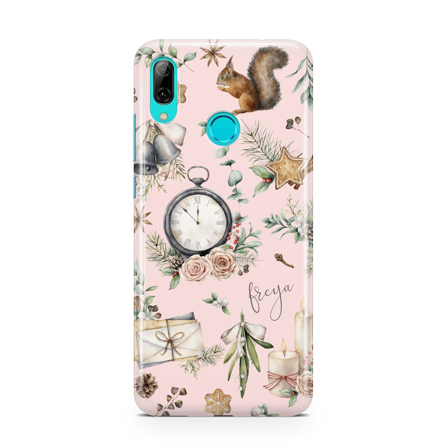 Personalised Pink Christmas Theme Huawei P Smart 2019 Case