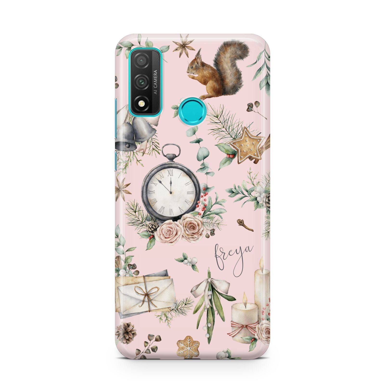 Personalised Pink Christmas Theme Huawei P Smart 2020