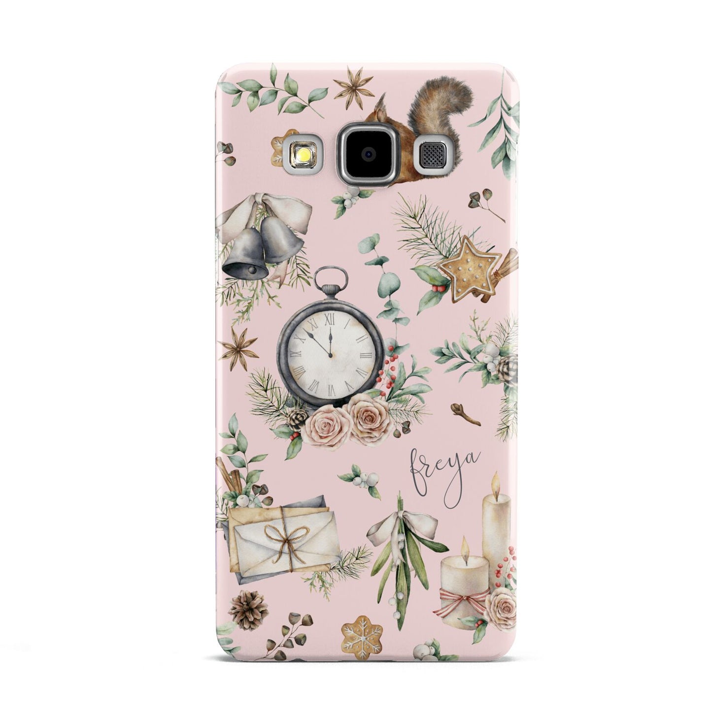 Personalised Pink Christmas Theme Samsung Galaxy A5 Case