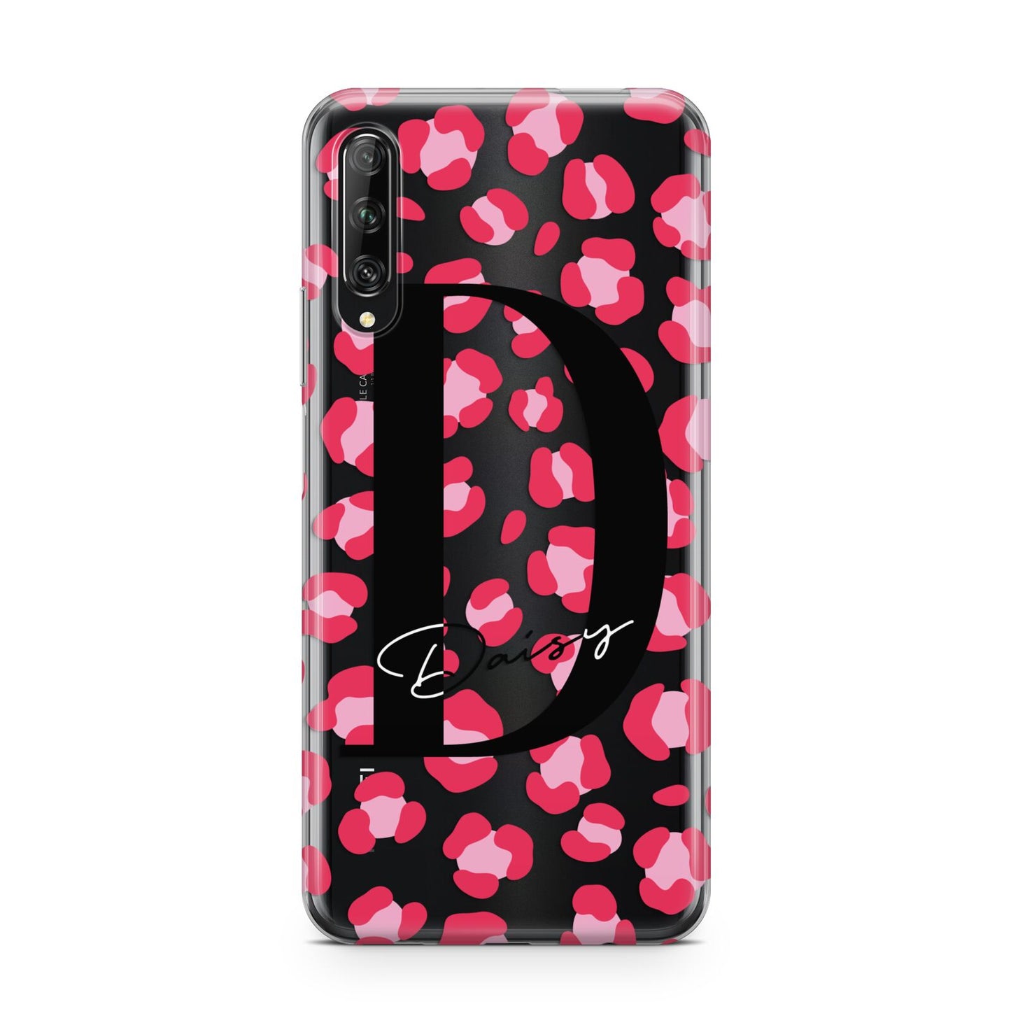 Personalised Pink Clear Leopard Print Huawei P Smart Pro 2019