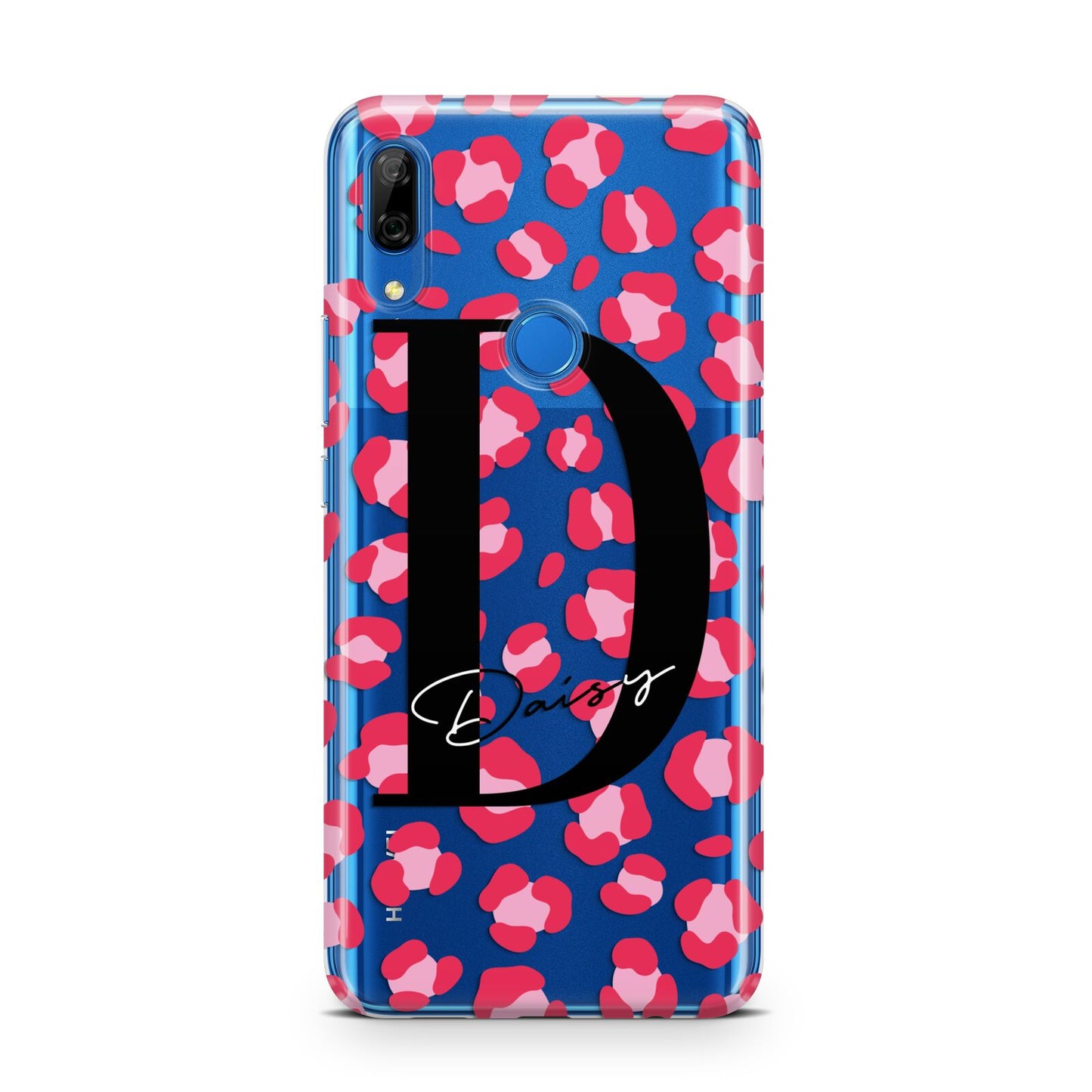 Personalised Pink Clear Leopard Print Huawei P Smart Z