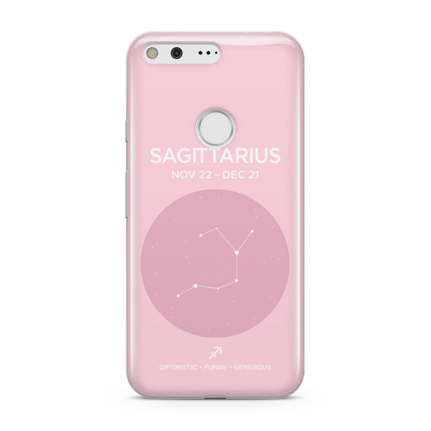 Personalised Pink Constellation Zodiac Sign Google Pixel Case