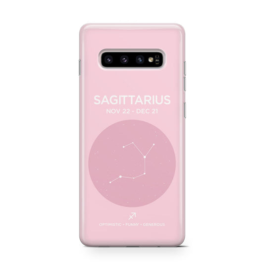 Personalised Pink Constellation Zodiac Sign Protective Samsung Galaxy Case