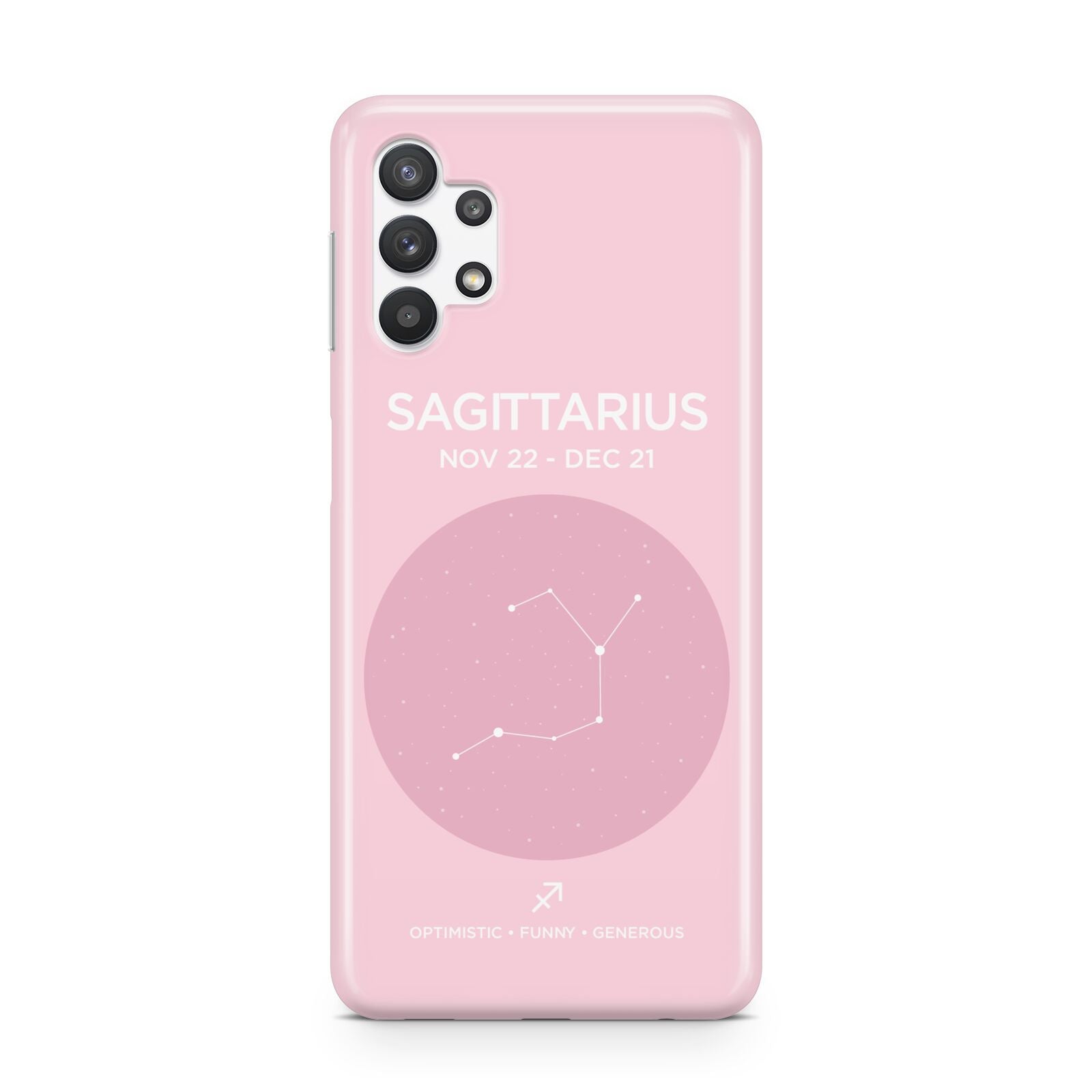 Personalised Pink Constellation Zodiac Sign Samsung A32 5G Case