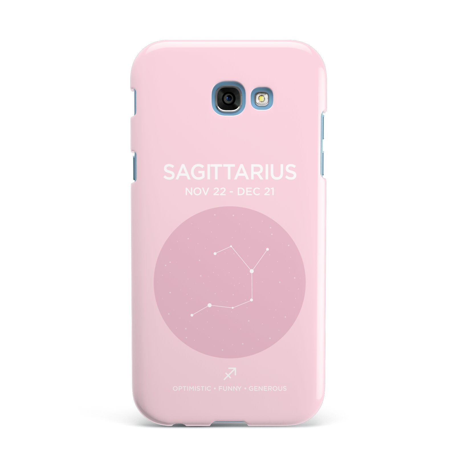 Personalised Pink Constellation Zodiac Sign Samsung Galaxy A7 2017 Case