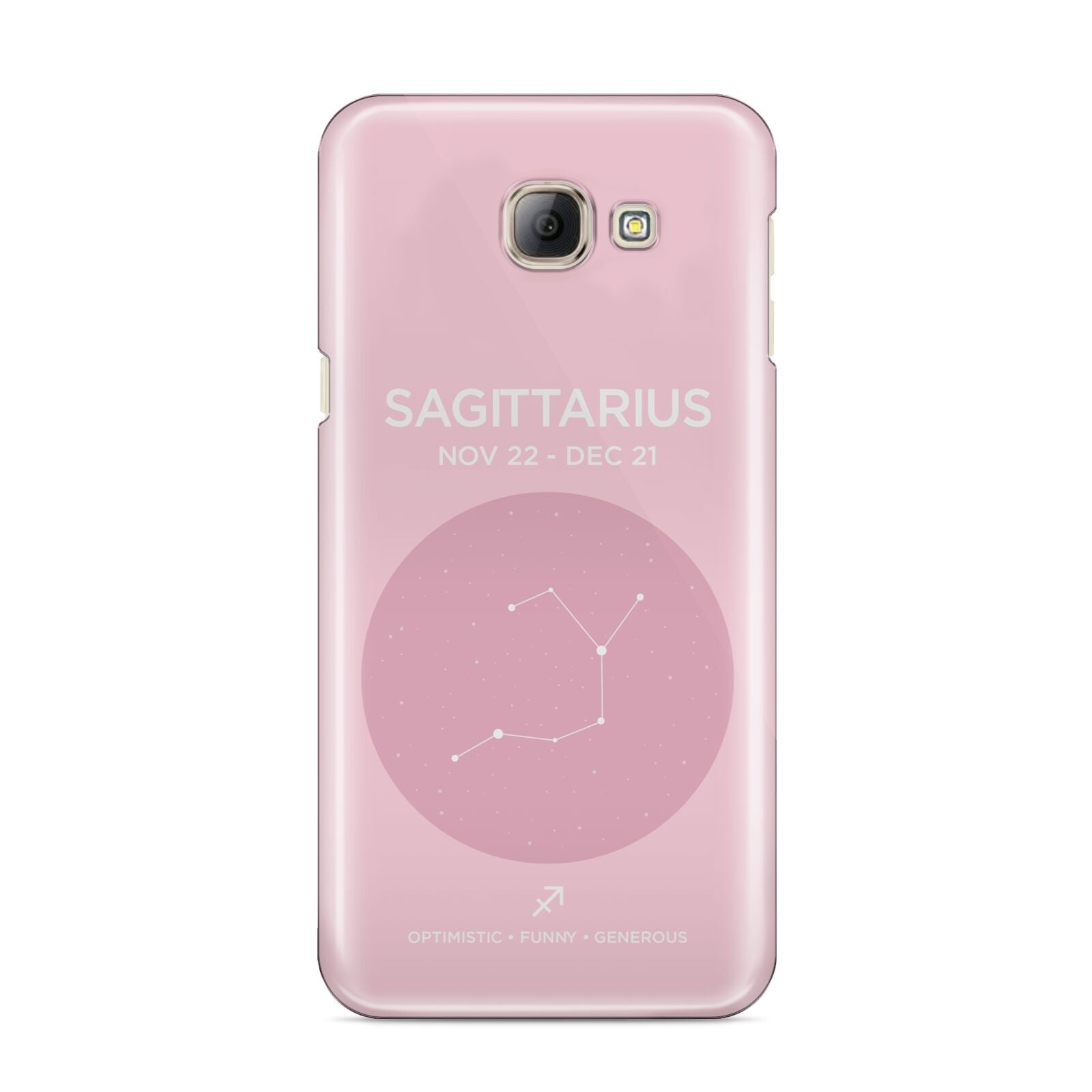 Personalised Pink Constellation Zodiac Sign Samsung Galaxy A8 2016 Case