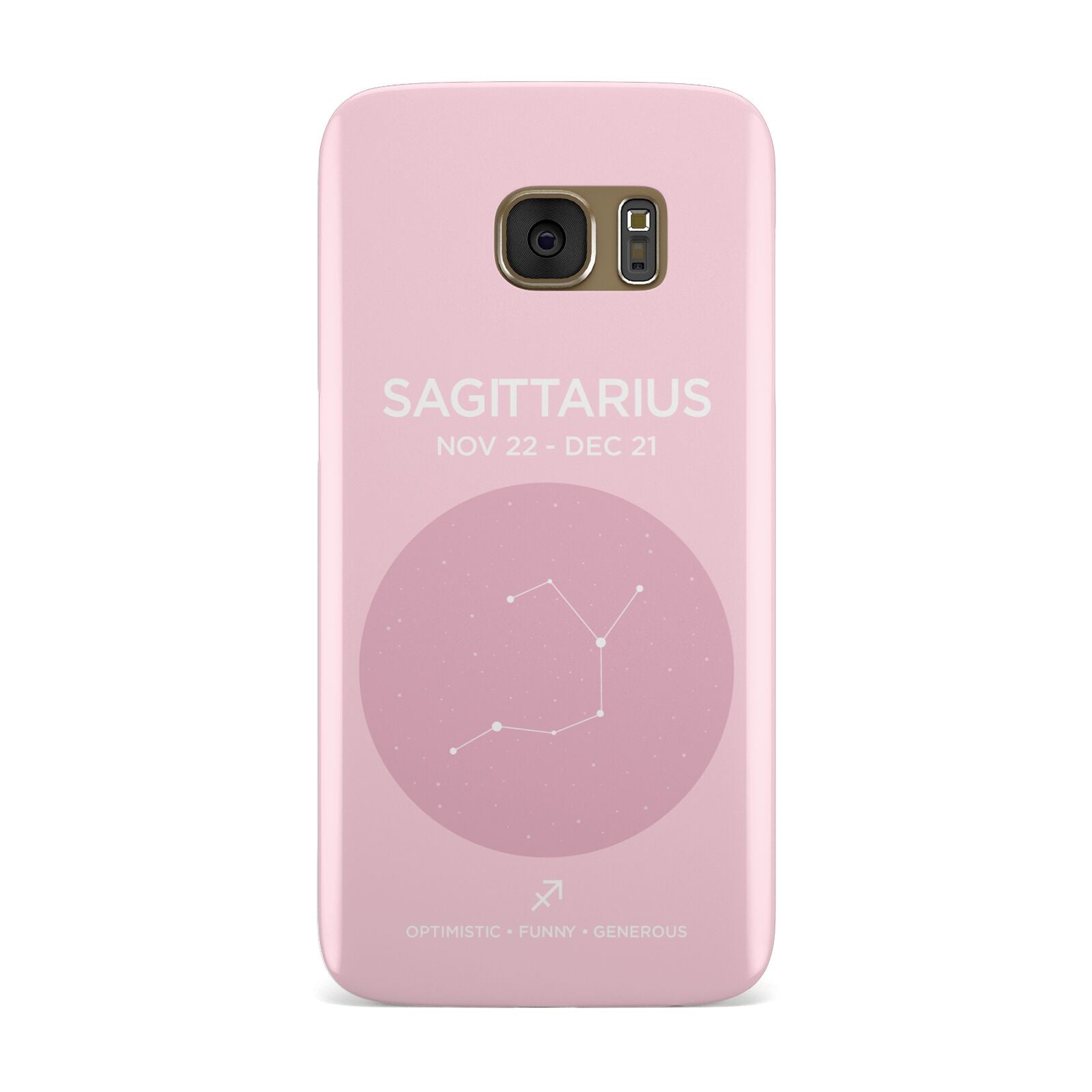 Personalised Pink Constellation Zodiac Sign Samsung Galaxy Case