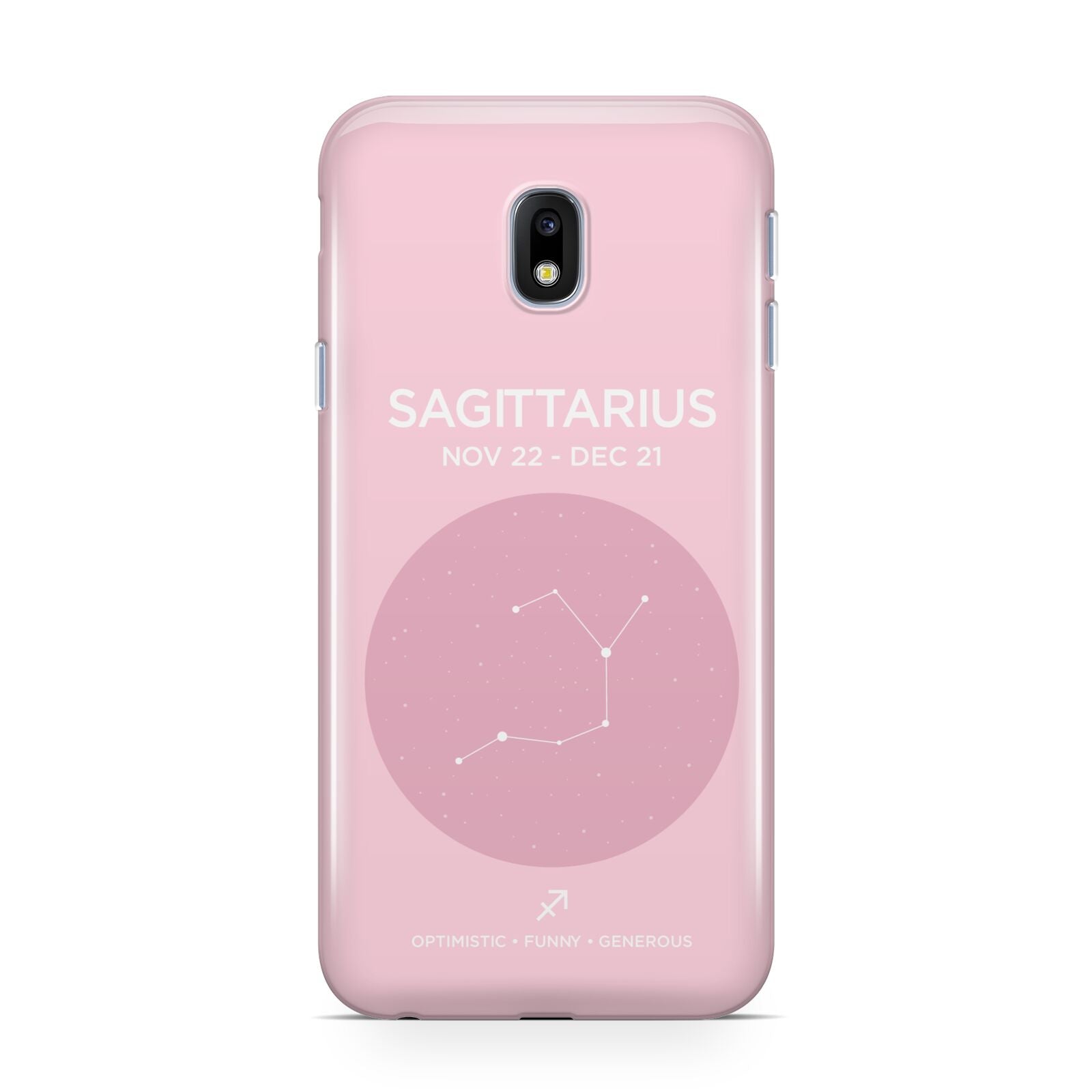 Personalised Pink Constellation Zodiac Sign Samsung Galaxy J3 2017 Case