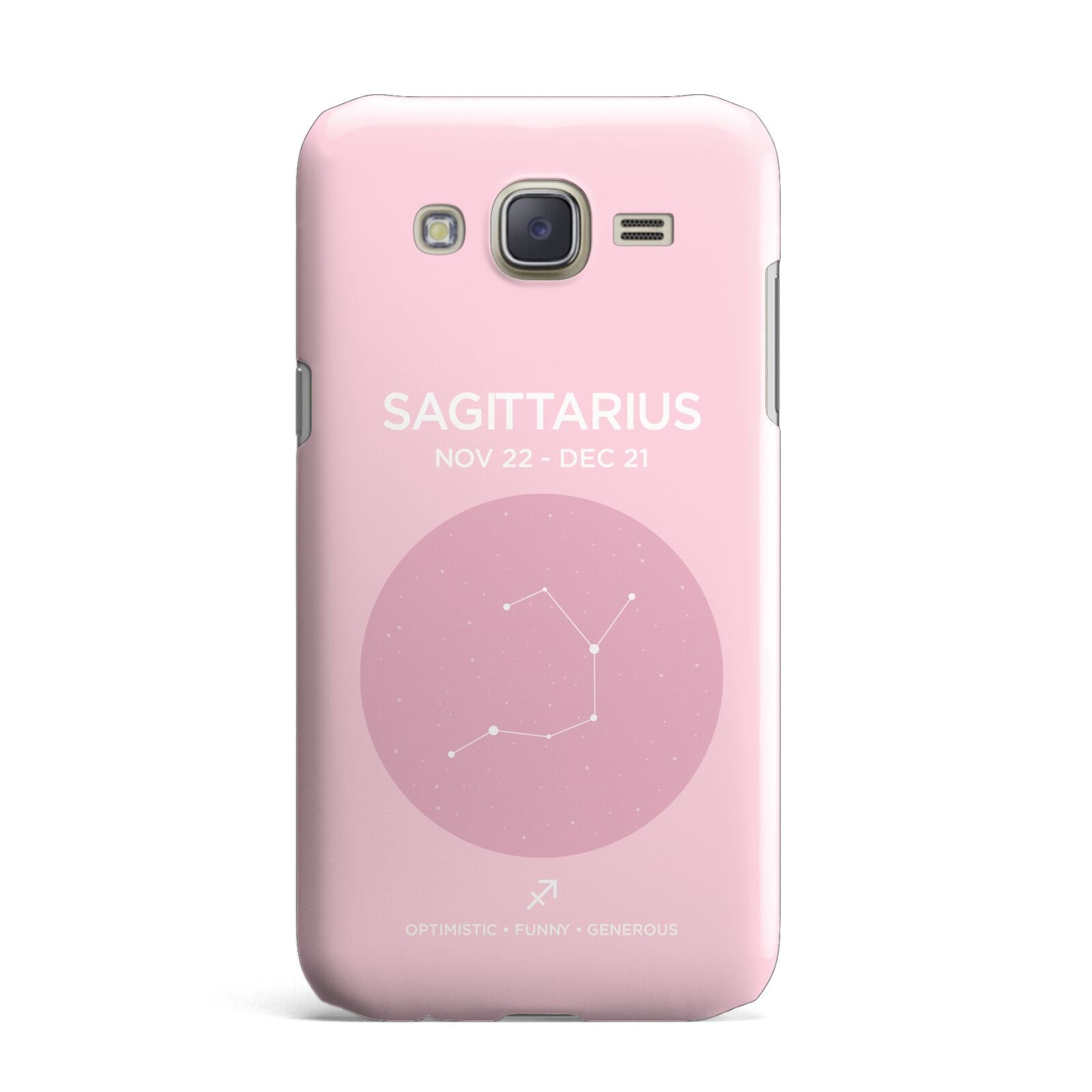 Personalised Pink Constellation Zodiac Sign Samsung Galaxy J7 Case