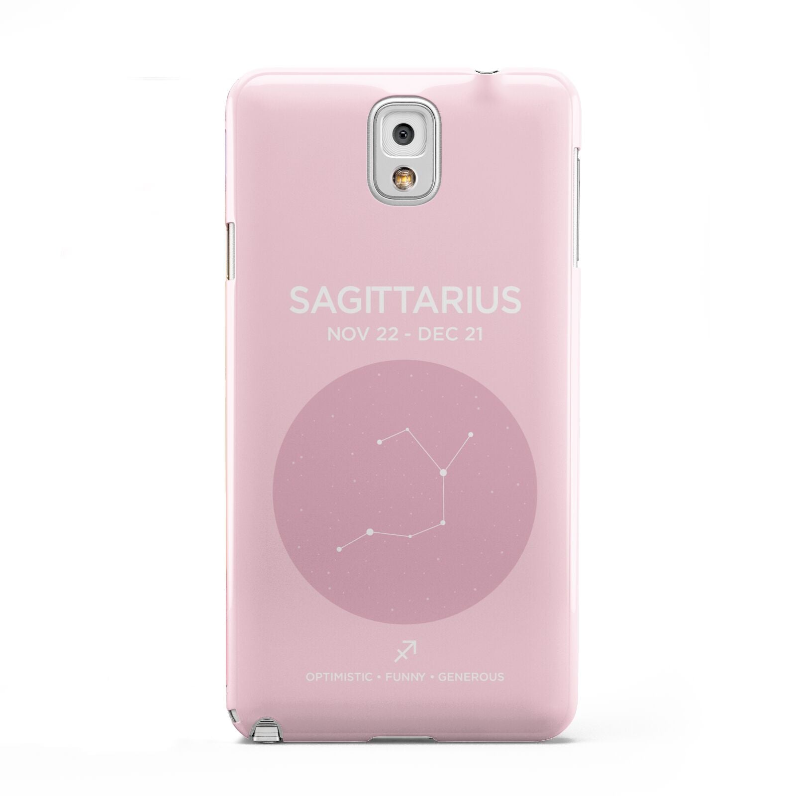 Personalised Pink Constellation Zodiac Sign Samsung Galaxy Note 3 Case