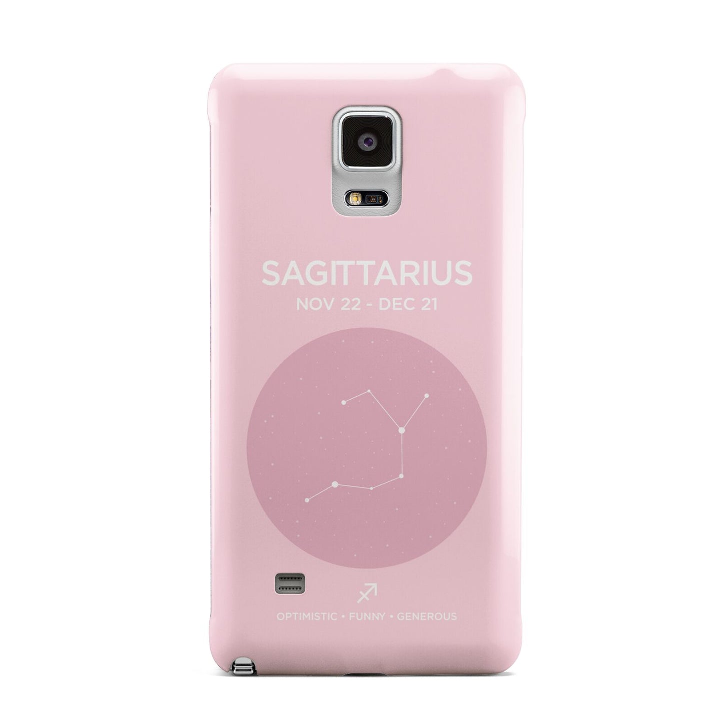 Personalised Pink Constellation Zodiac Sign Samsung Galaxy Note 4 Case