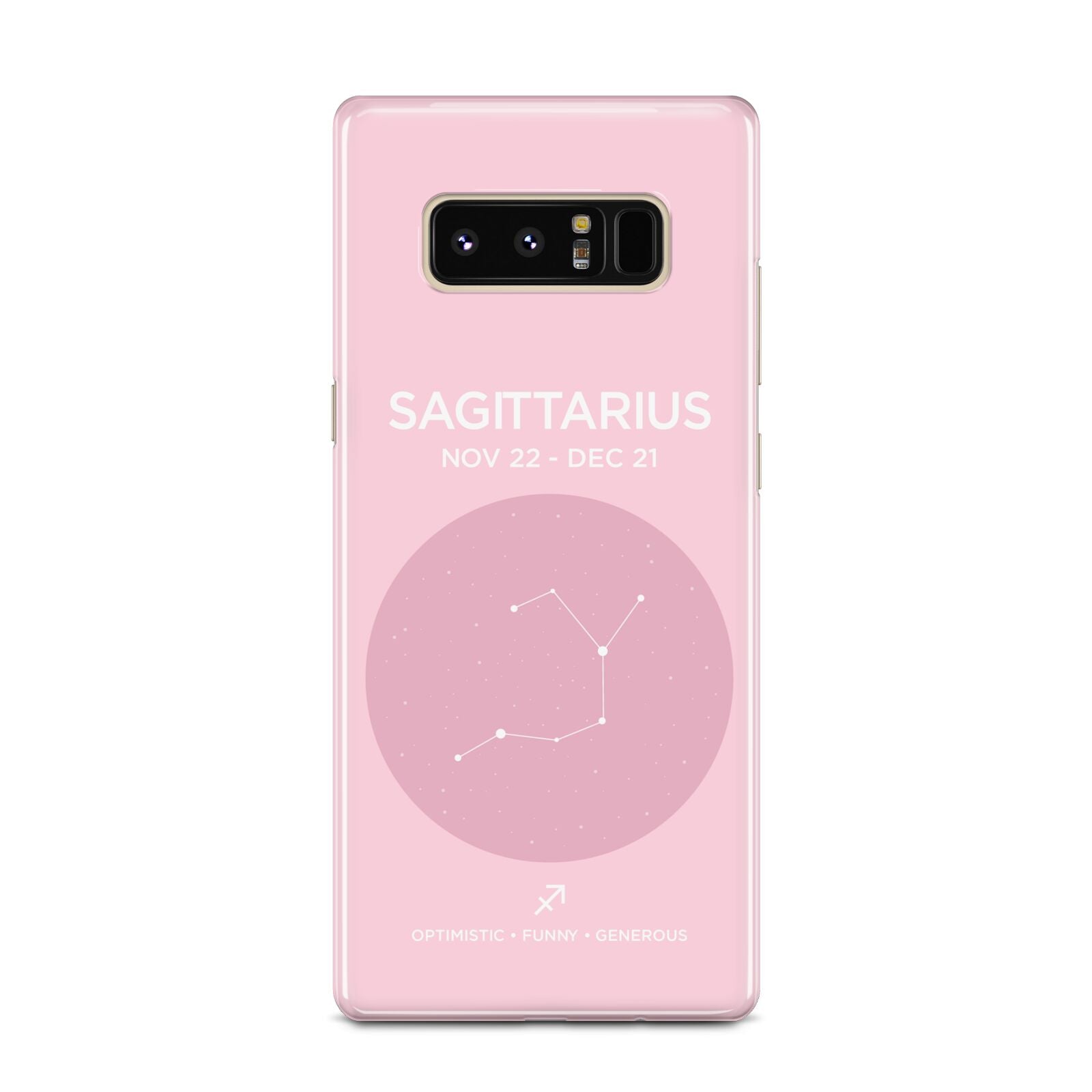 Personalised Pink Constellation Zodiac Sign Samsung Galaxy Note 8 Case