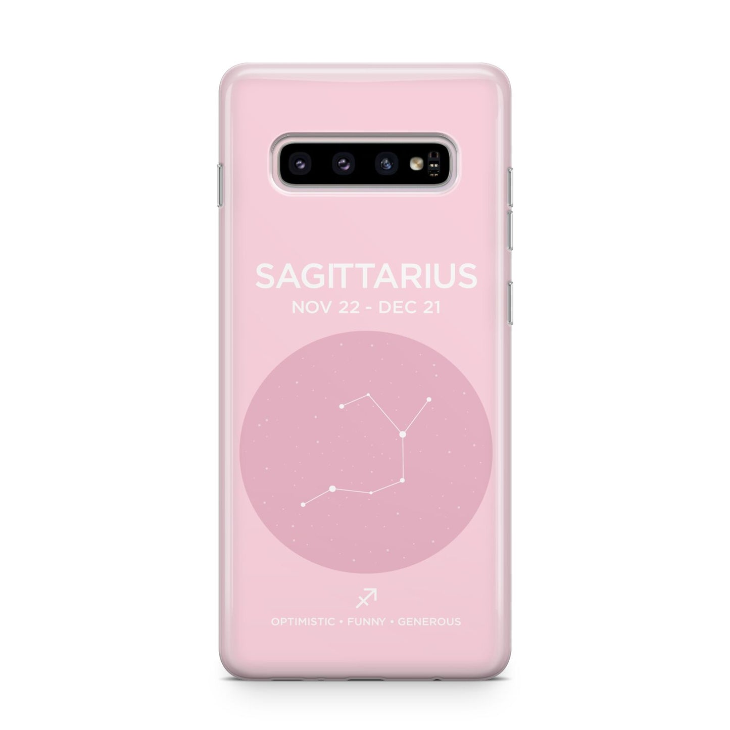 Personalised Pink Constellation Zodiac Sign Samsung Galaxy S10 Plus Case