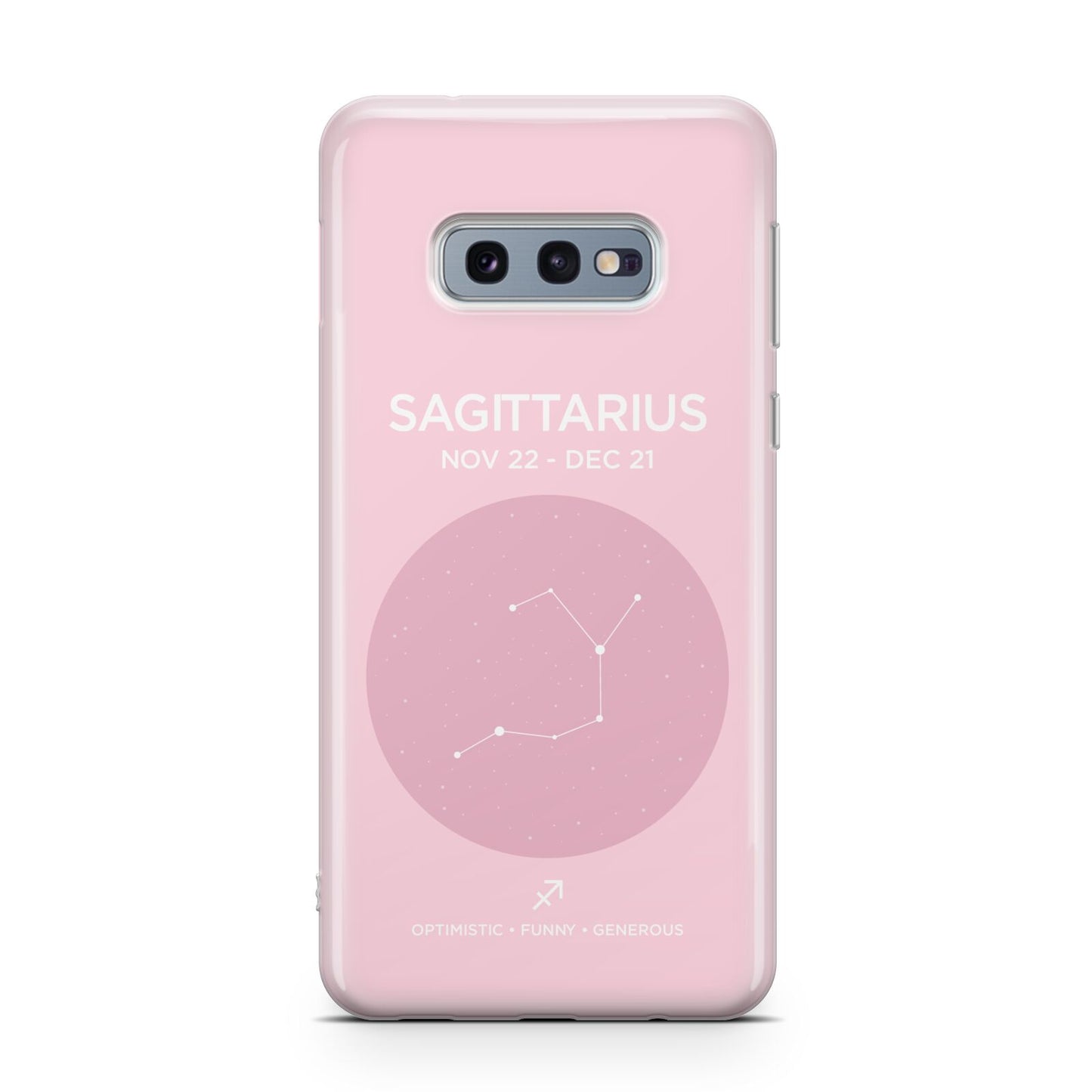 Personalised Pink Constellation Zodiac Sign Samsung Galaxy S10E Case