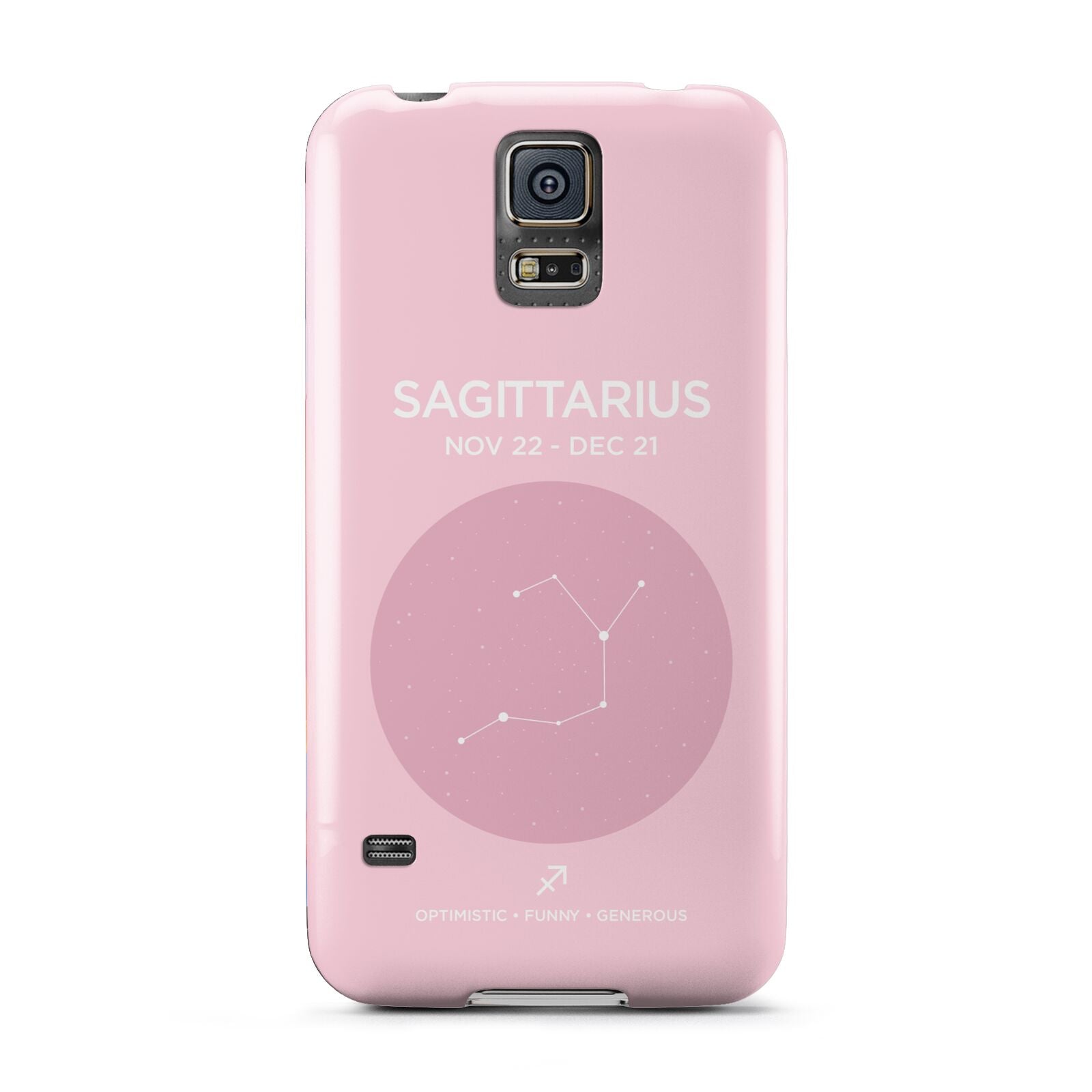 Personalised Pink Constellation Zodiac Sign Samsung Galaxy S5 Case