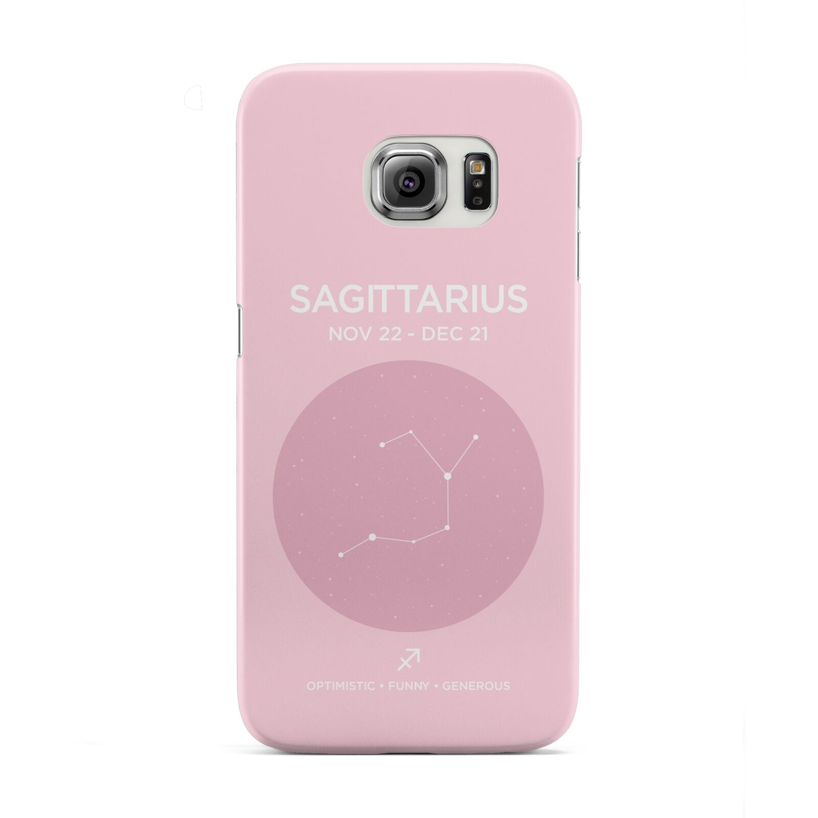 Personalised Pink Constellation Zodiac Sign Samsung Galaxy S6 Edge Case