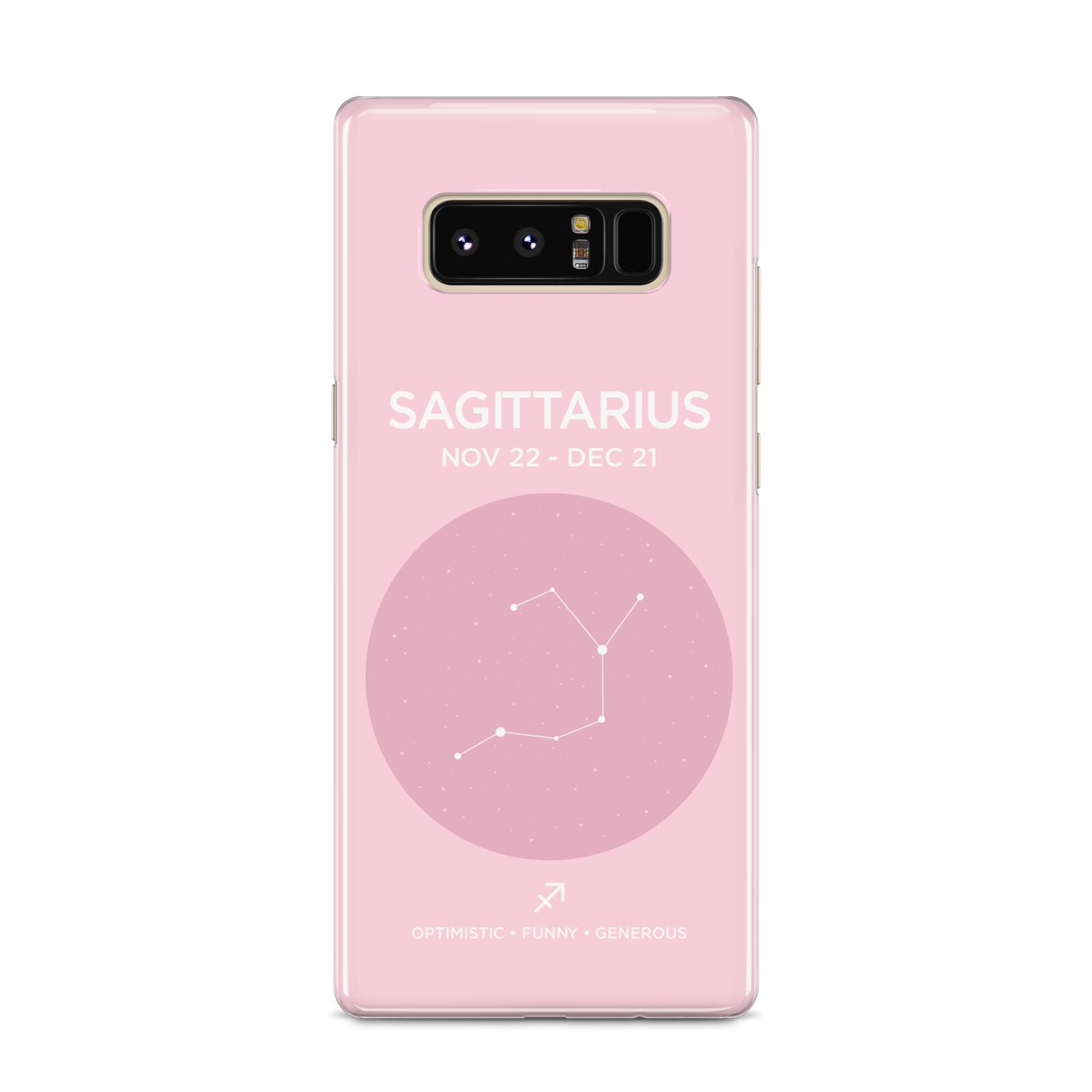 Personalised Pink Constellation Zodiac Sign Samsung Galaxy S8 Case