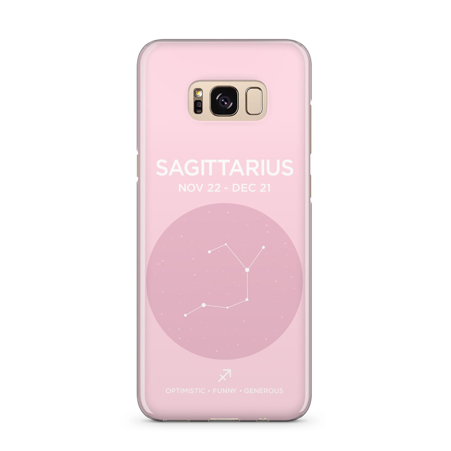 Personalised Pink Constellation Zodiac Sign Samsung Galaxy S8 Plus Case