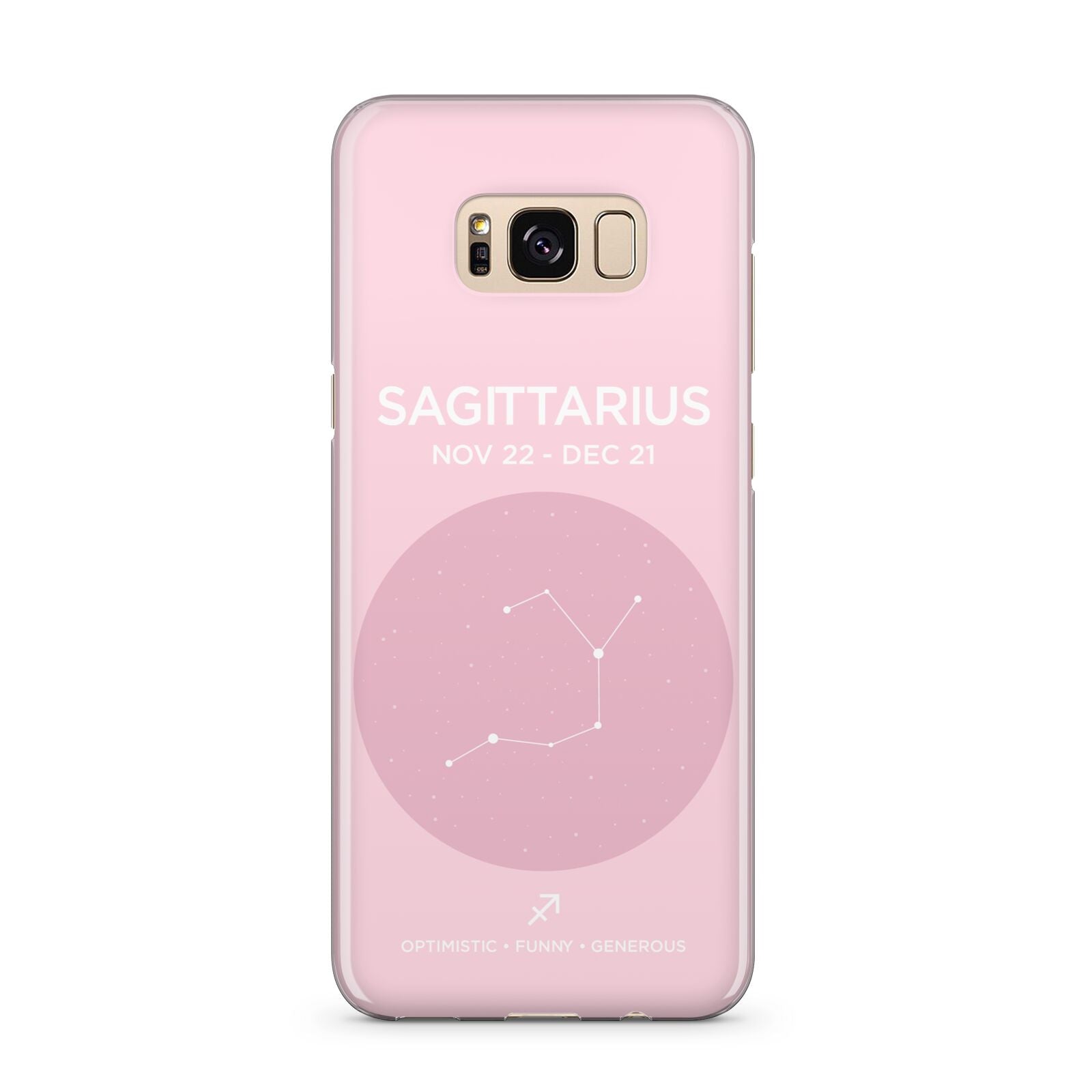 Personalised Pink Constellation Zodiac Sign Samsung Galaxy S8 Plus Case