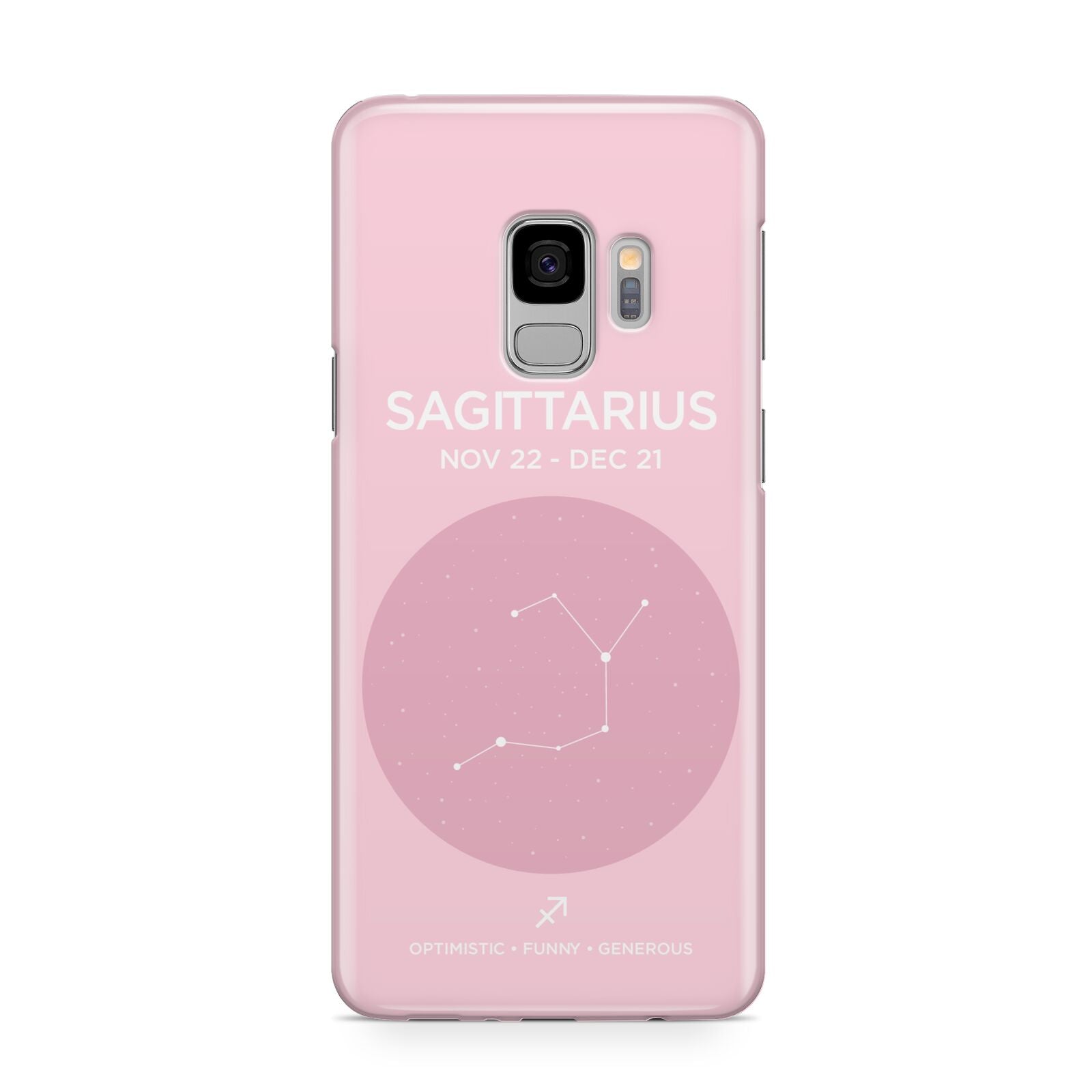 Personalised Pink Constellation Zodiac Sign Samsung Galaxy S9 Case