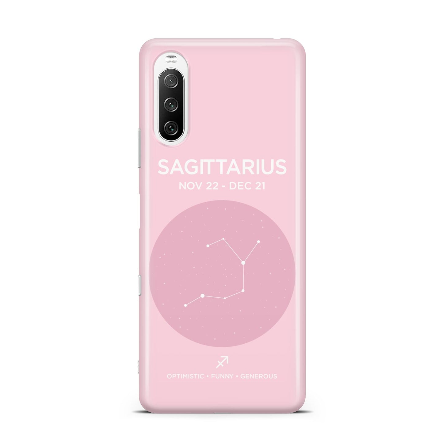 Personalised Pink Constellation Zodiac Sign Sony Xperia 10 III Case