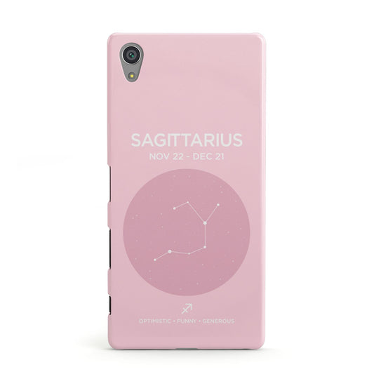 Personalised Pink Constellation Zodiac Sign Sony Xperia Case