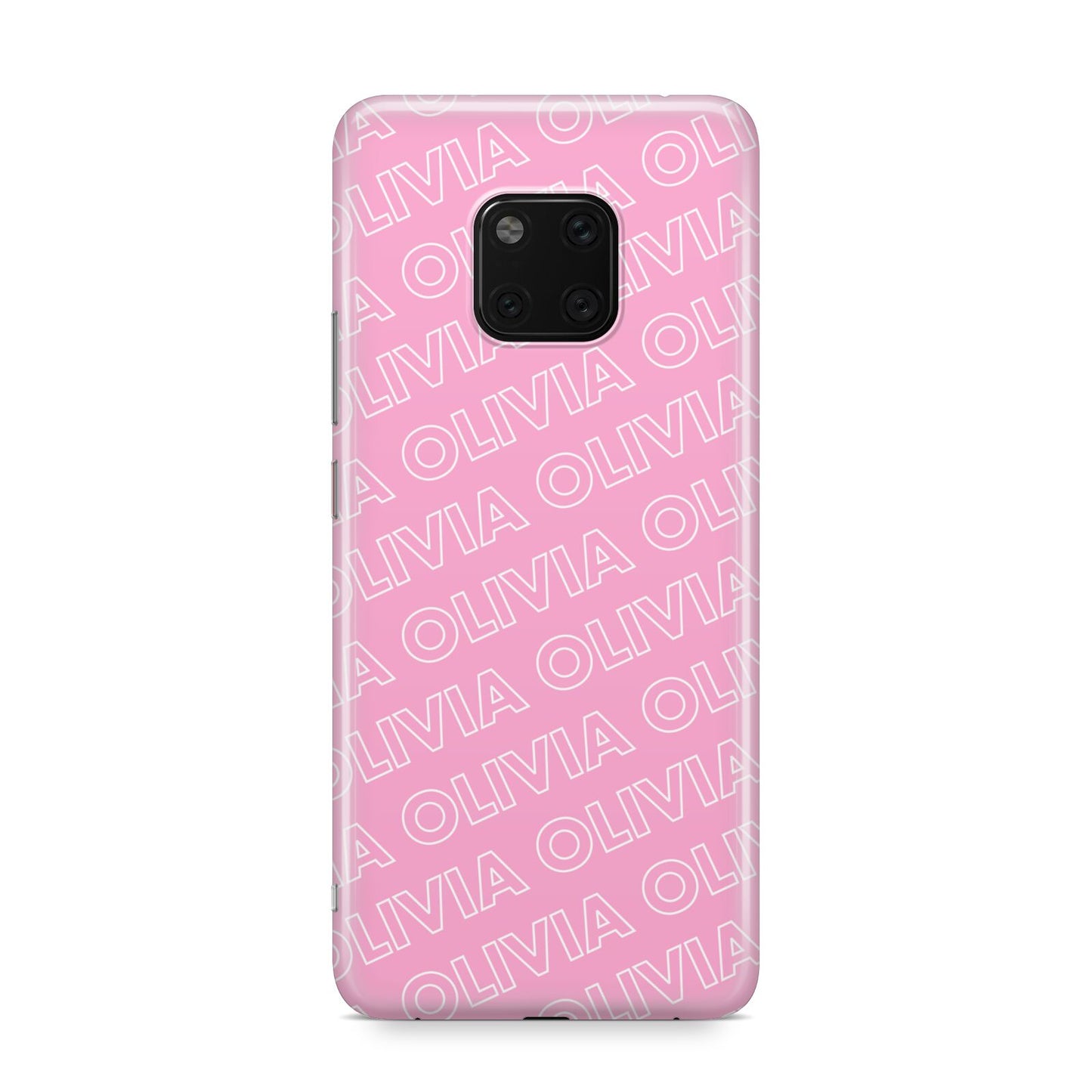 Personalised Pink Diagonal Name Huawei Mate 20 Pro Phone Case