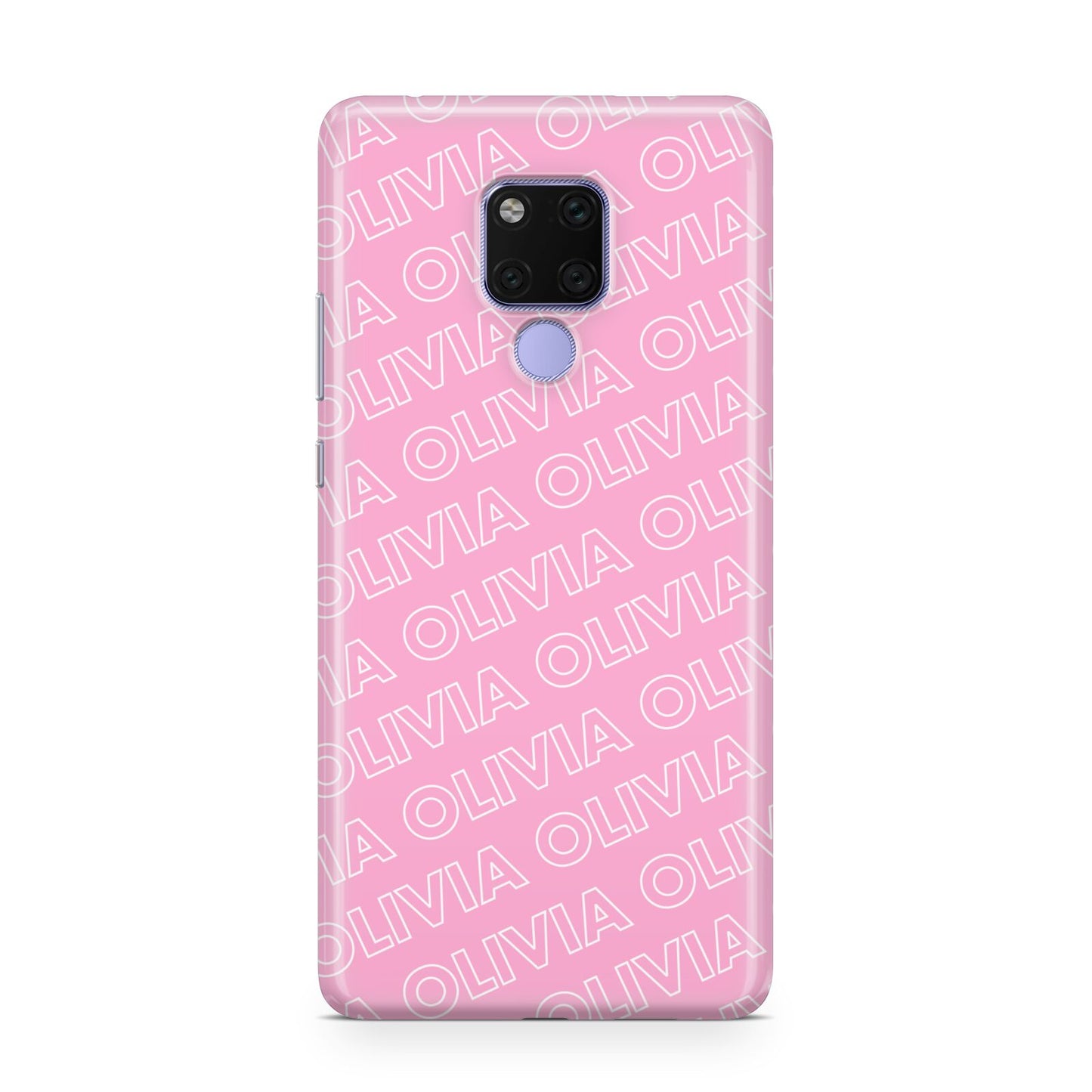 Personalised Pink Diagonal Name Huawei Mate 20X Phone Case