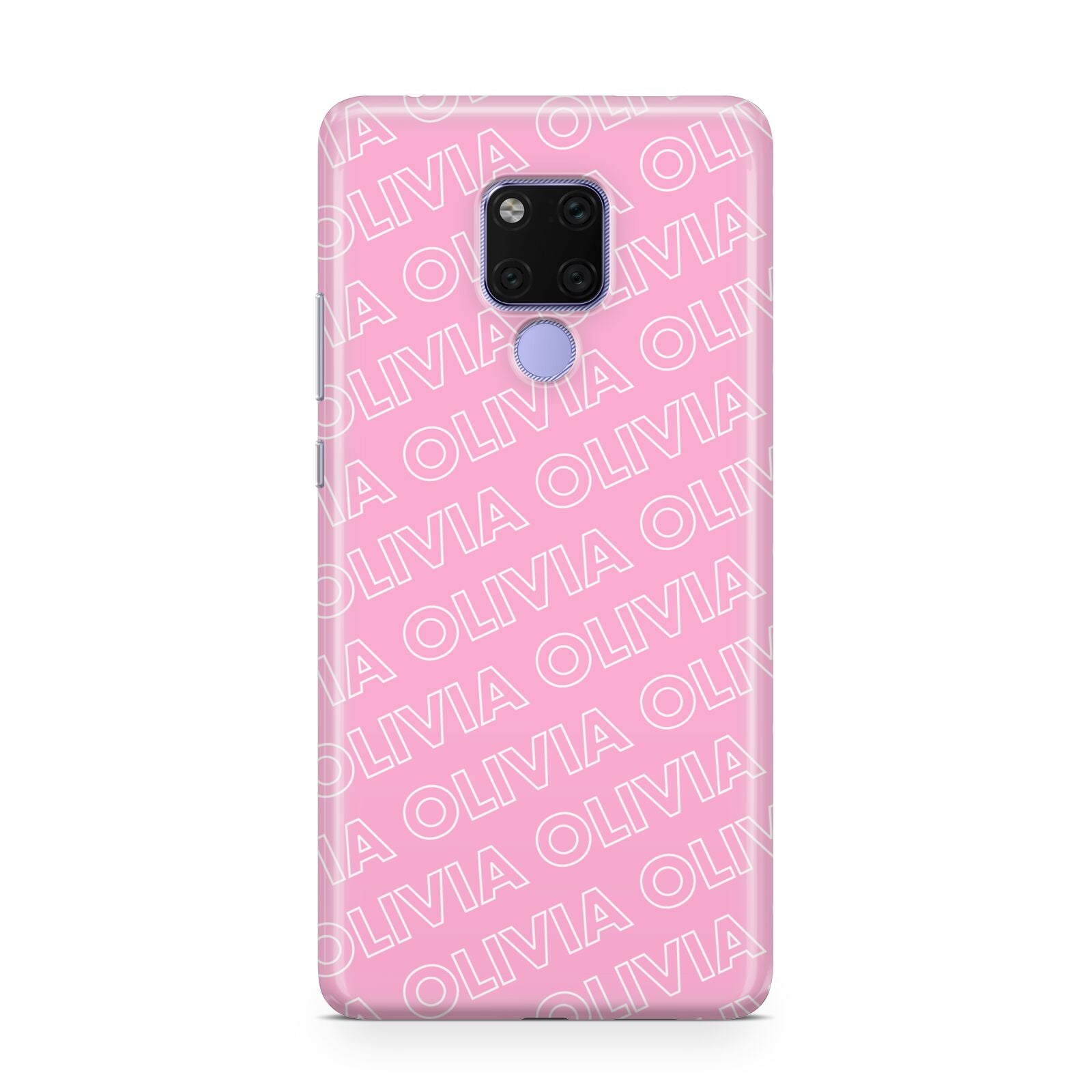 Personalised Pink Diagonal Name Huawei Mate 20X Phone Case