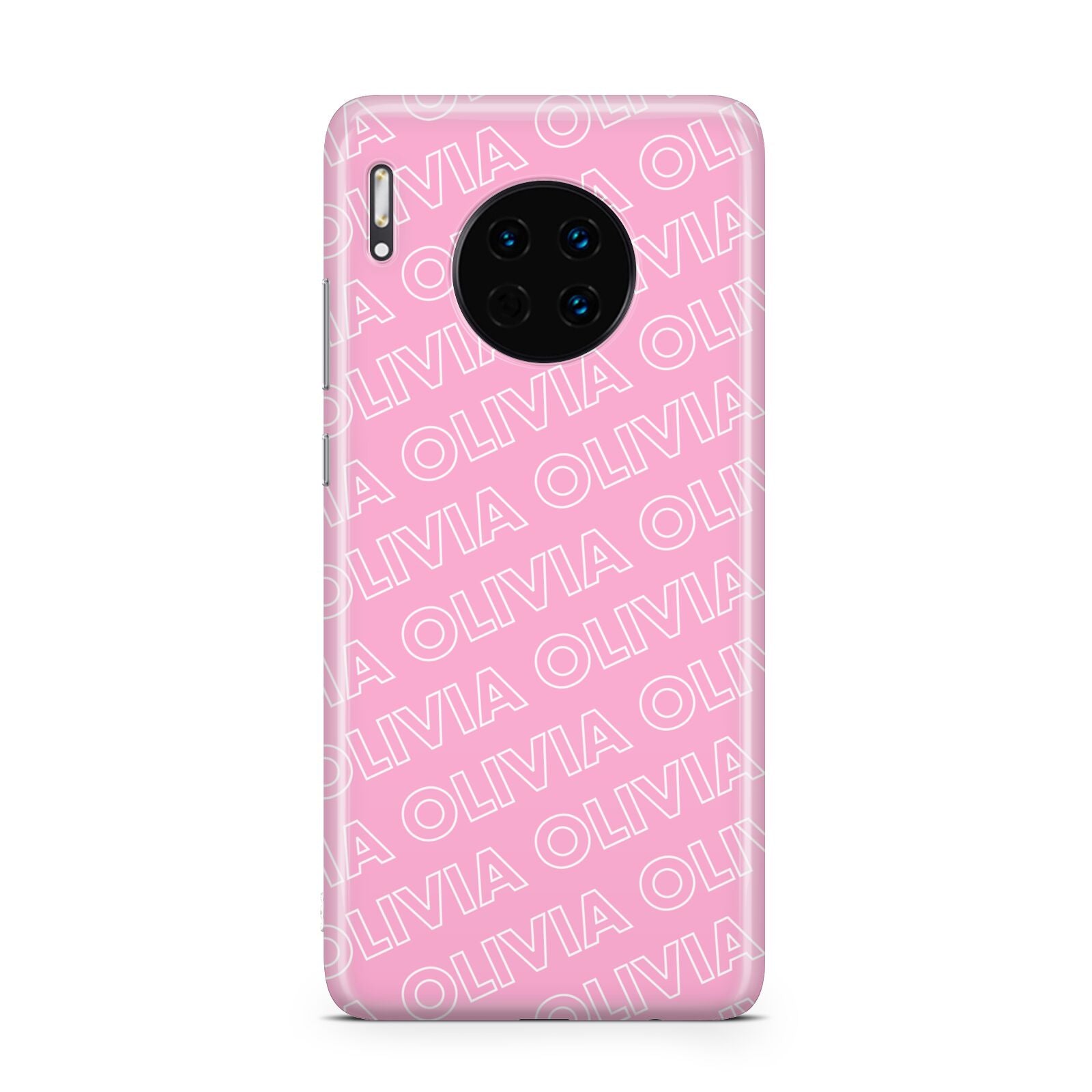 Personalised Pink Diagonal Name Huawei Mate 30