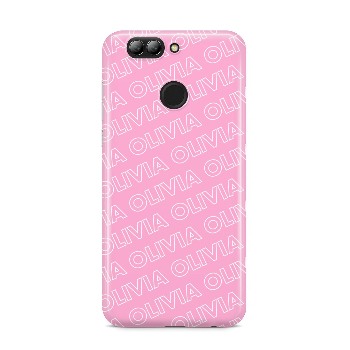 Personalised Pink Diagonal Name Huawei Nova 2s Phone Case