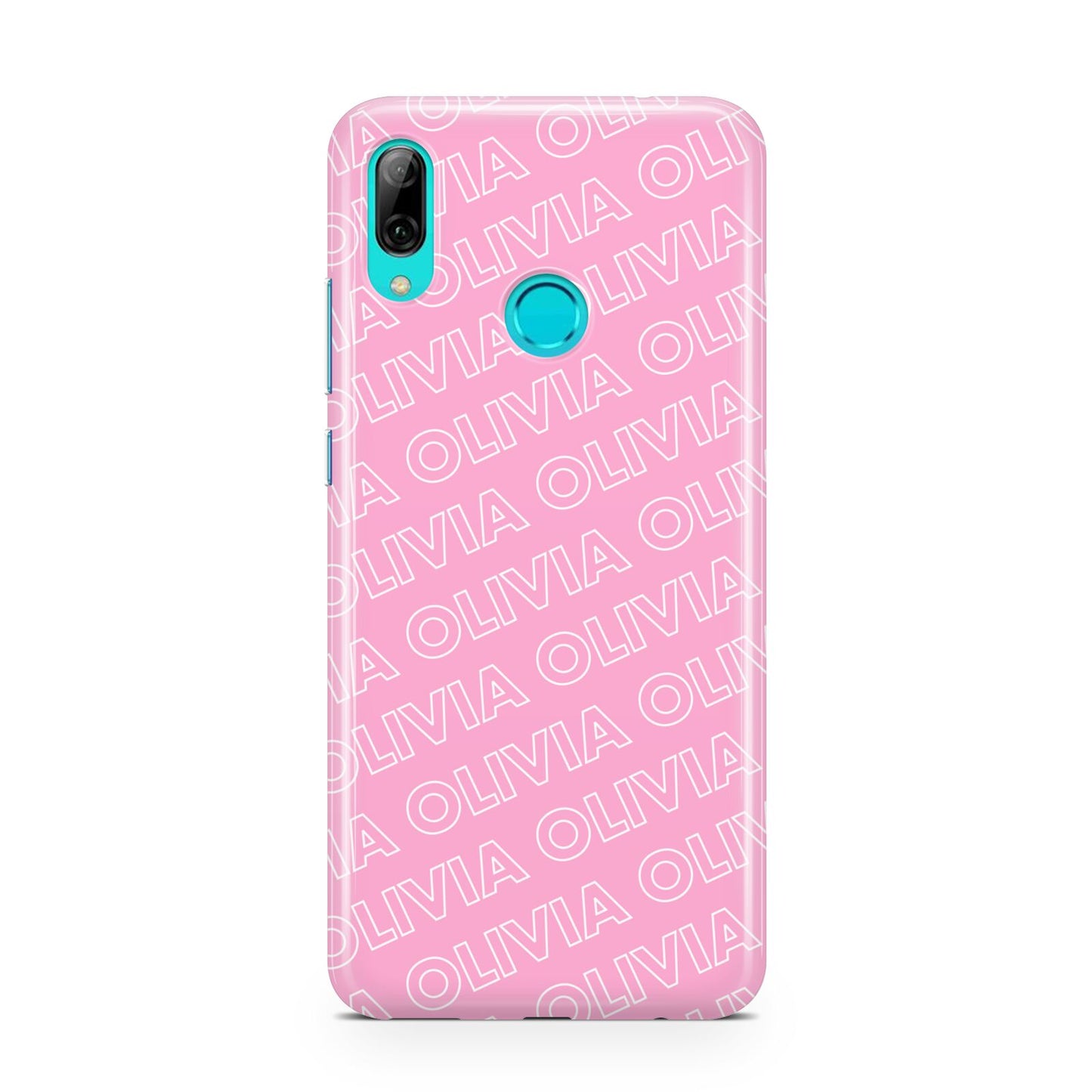 Personalised Pink Diagonal Name Huawei P Smart 2019 Case