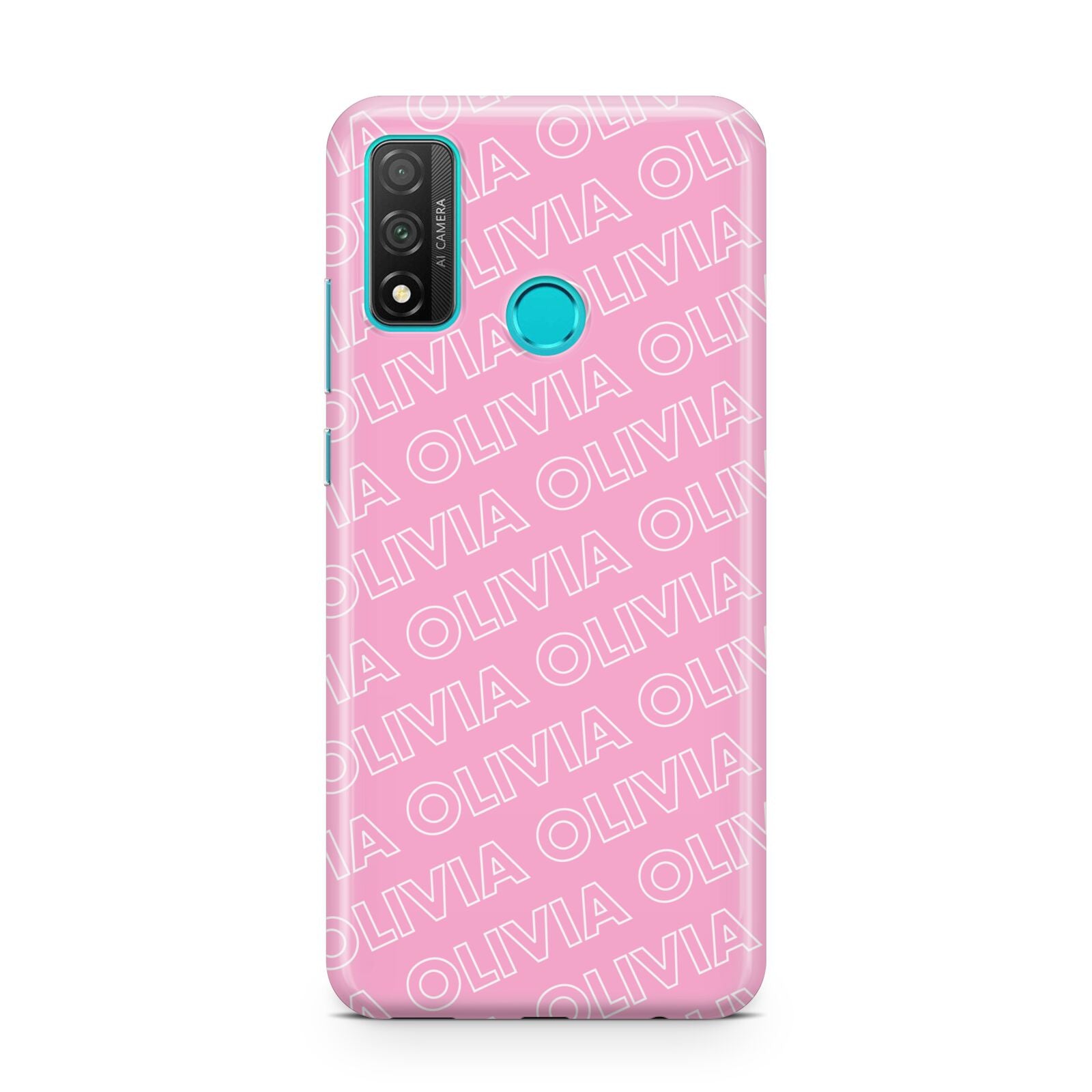 Personalised Pink Diagonal Name Huawei P Smart 2020