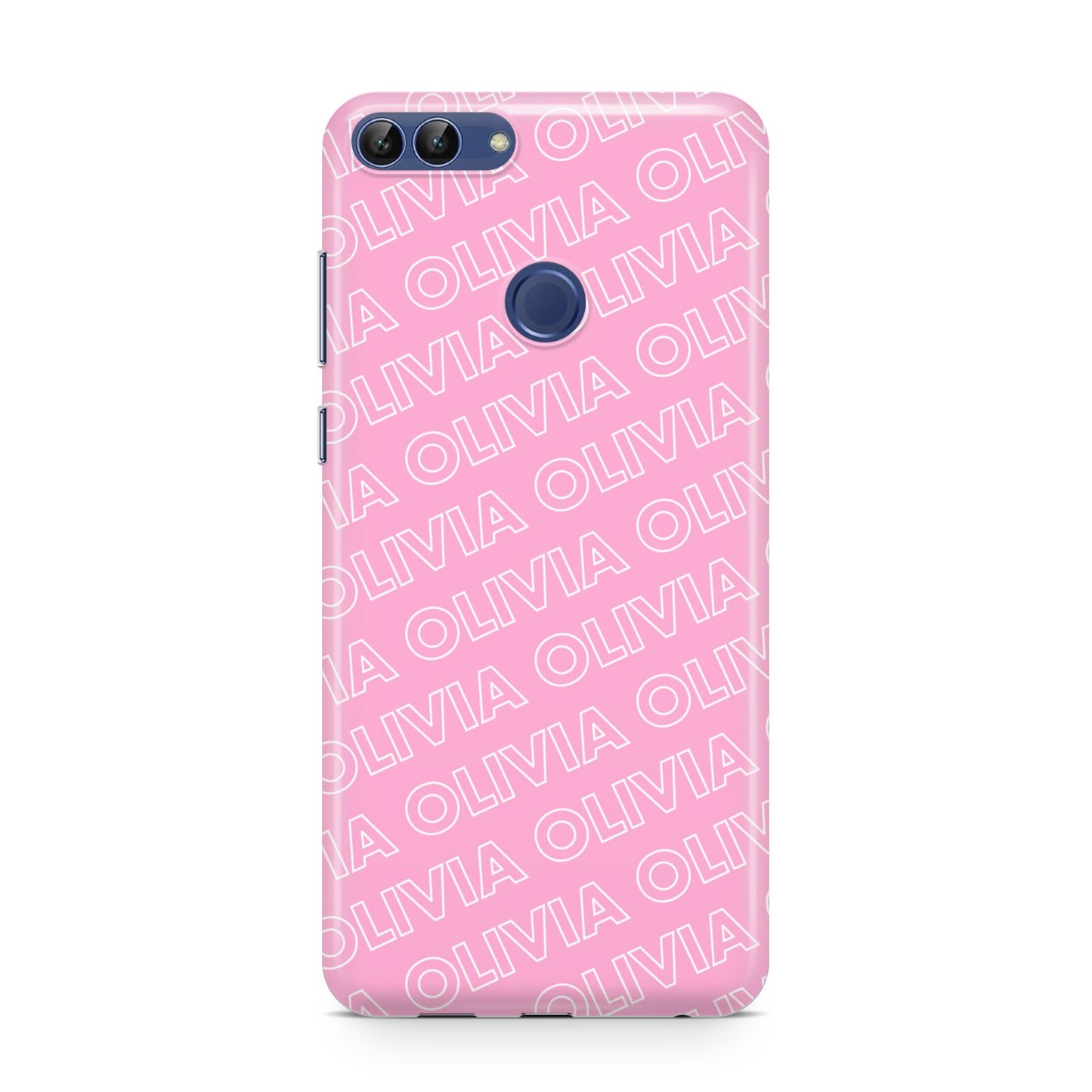 Personalised Pink Diagonal Name Huawei P Smart Case