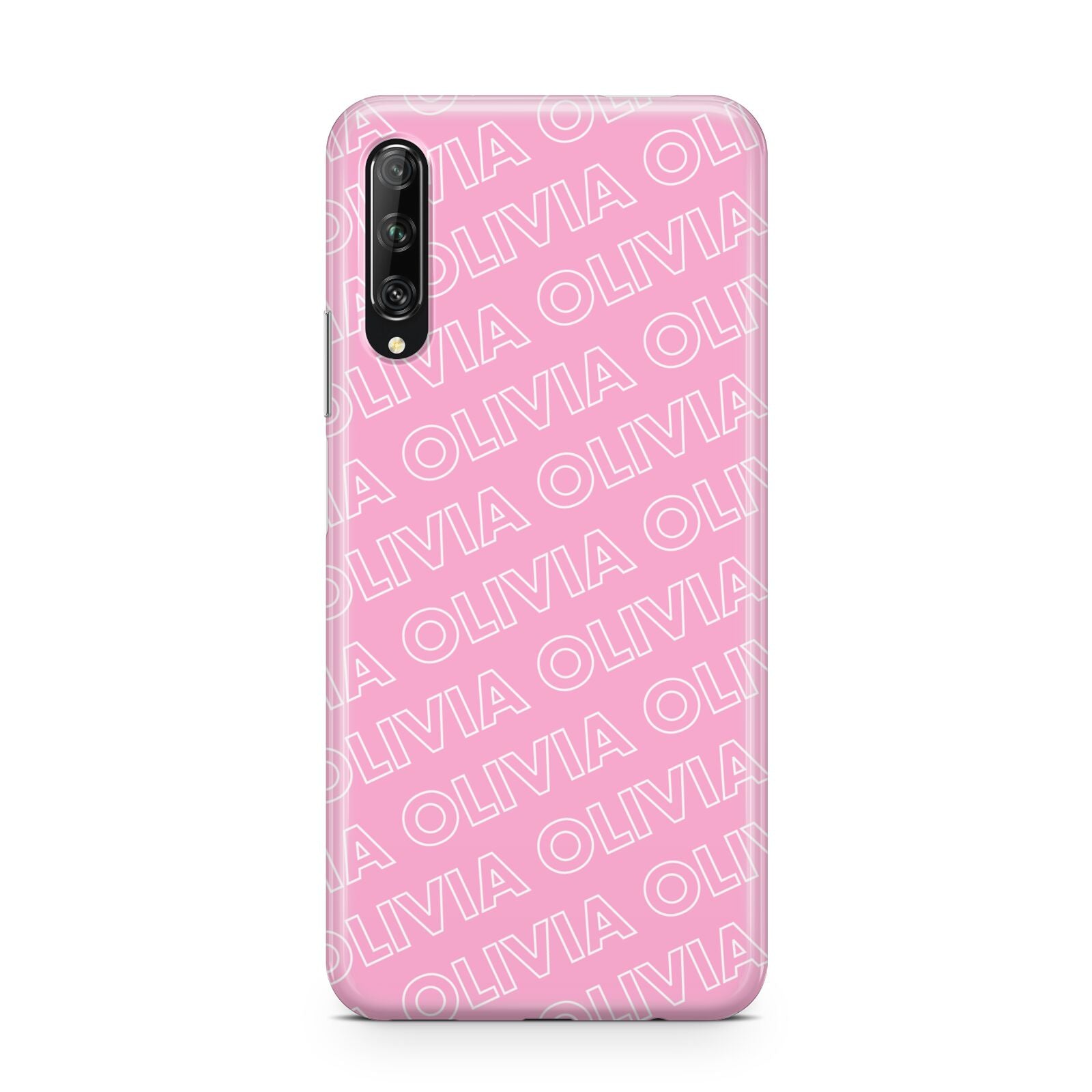 Personalised Pink Diagonal Name Huawei P Smart Pro 2019