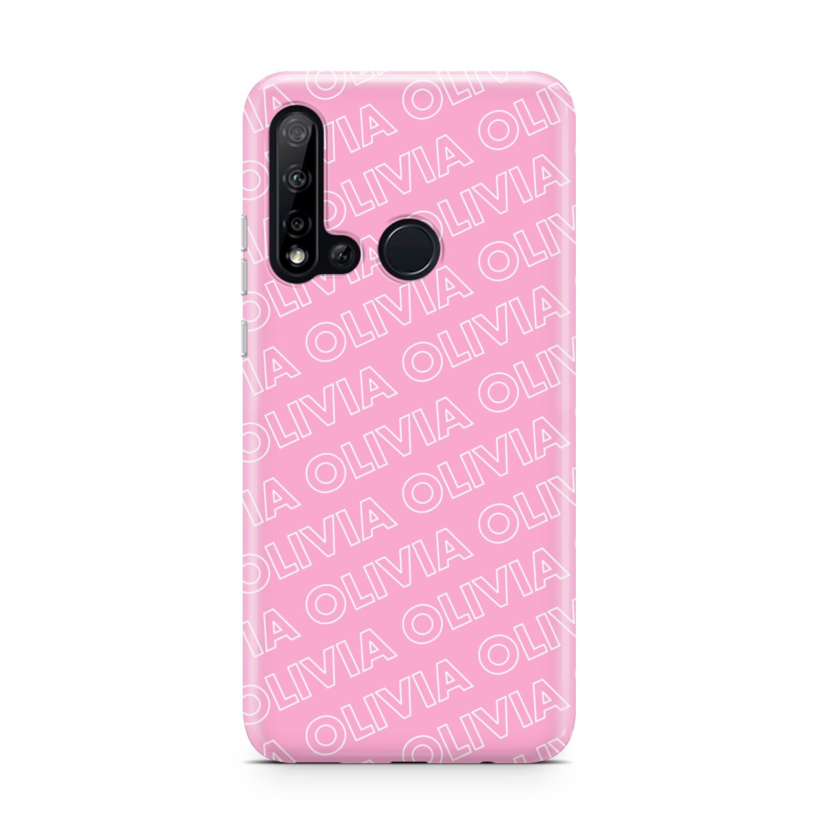 Personalised Pink Diagonal Name Huawei P20 Lite 5G Phone Case