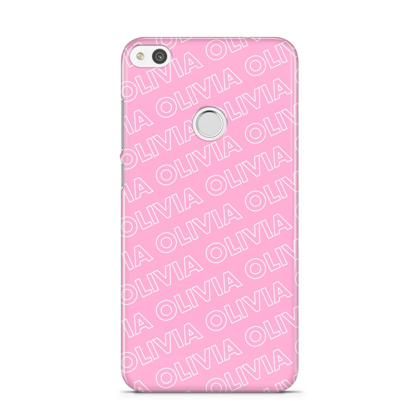 Personalised Pink Diagonal Name Huawei P8 Lite Case