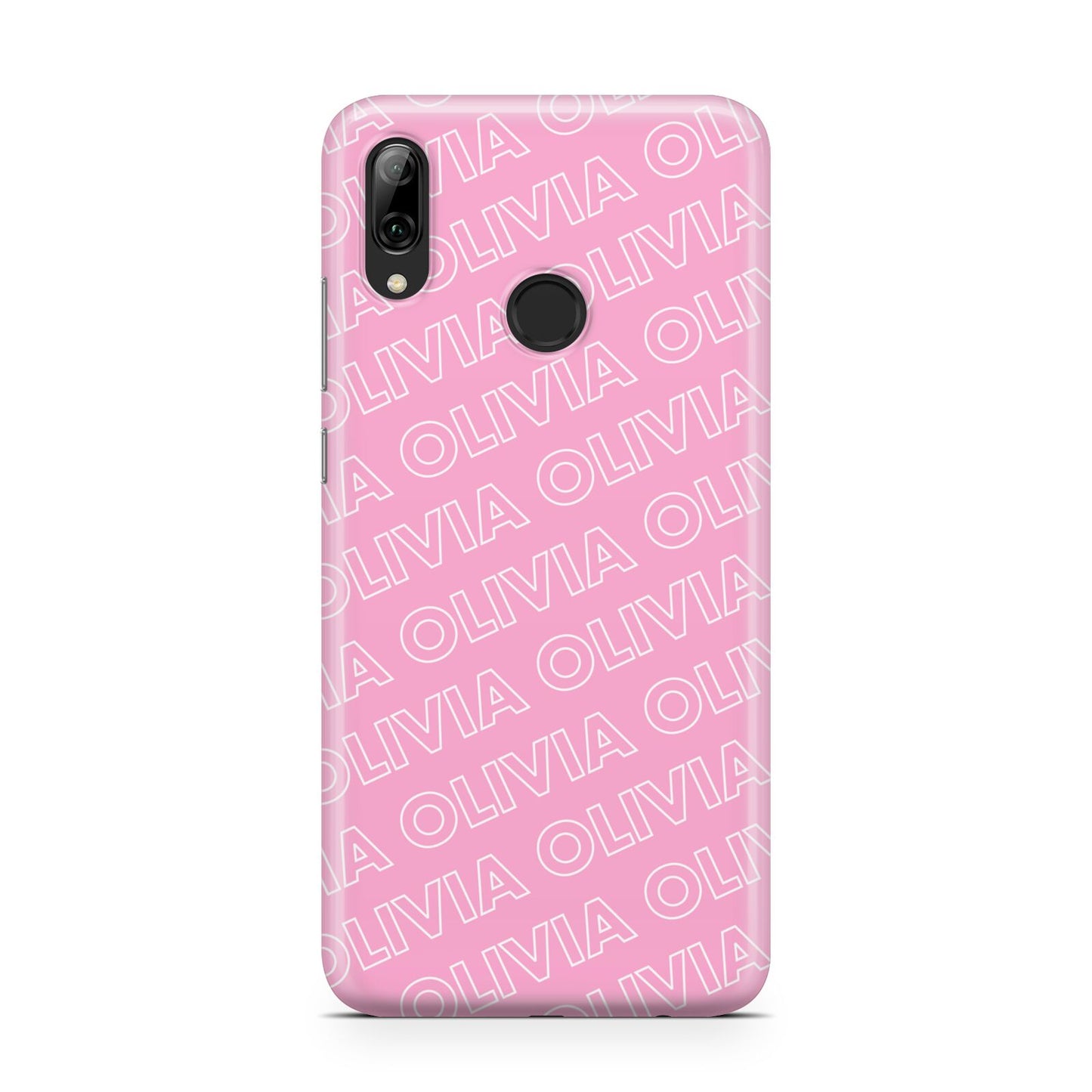 Personalised Pink Diagonal Name Huawei Y7 2019