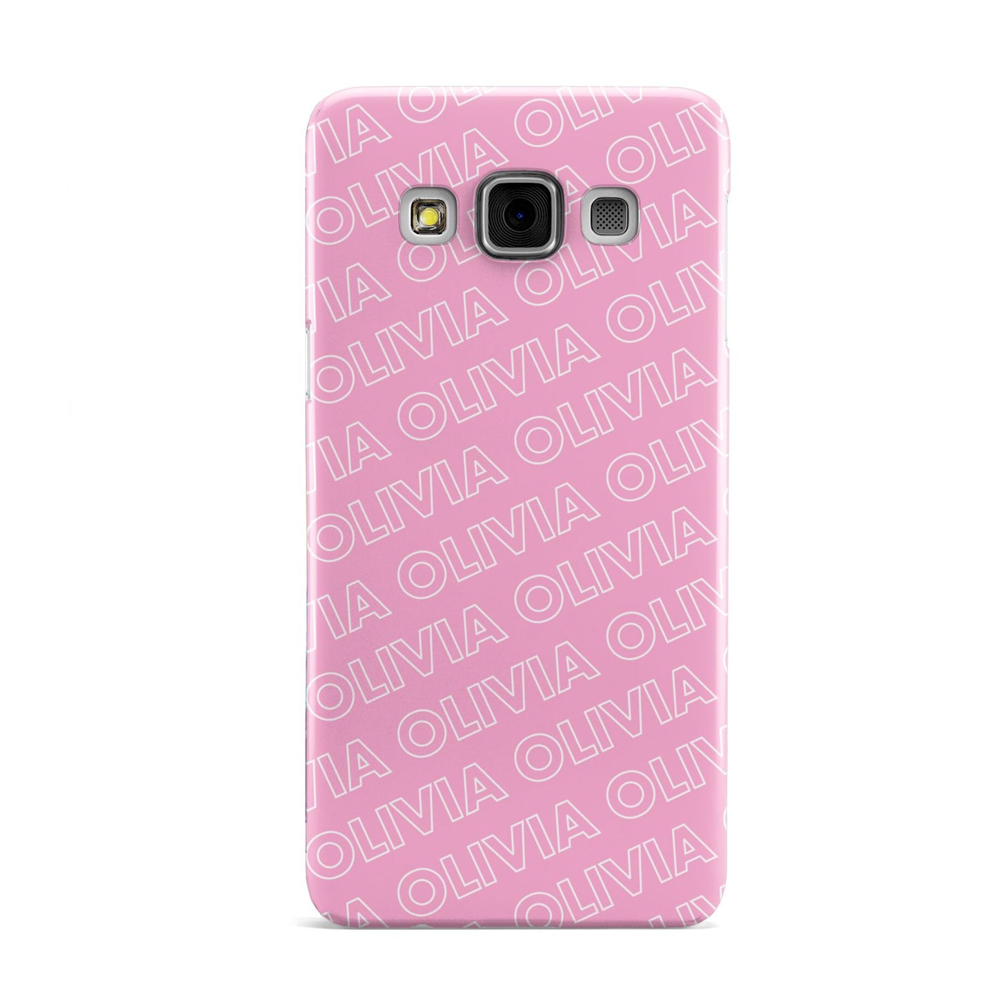 Personalised Pink Diagonal Name Samsung Galaxy A3 Case