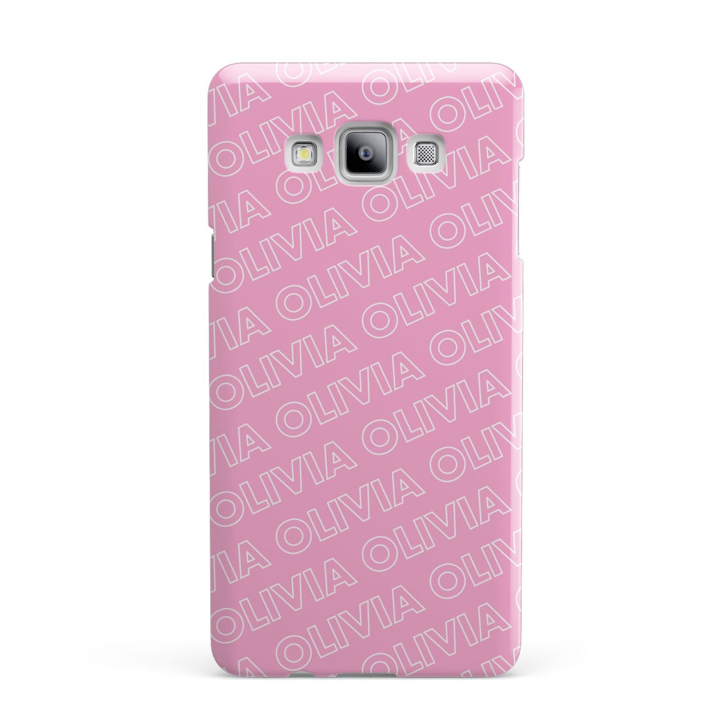 Personalised Pink Diagonal Name Samsung Galaxy A7 2015 Case