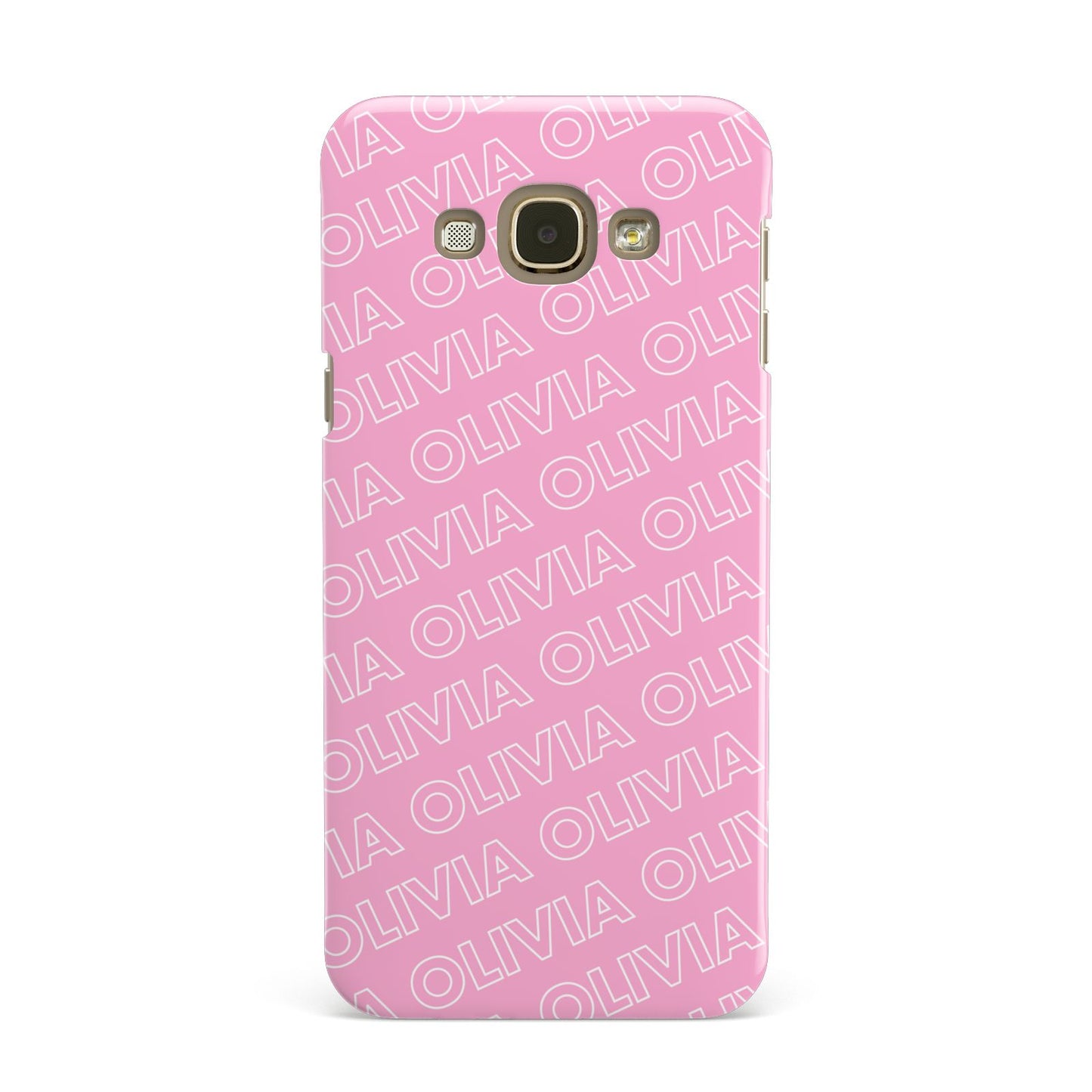 Personalised Pink Diagonal Name Samsung Galaxy A8 Case